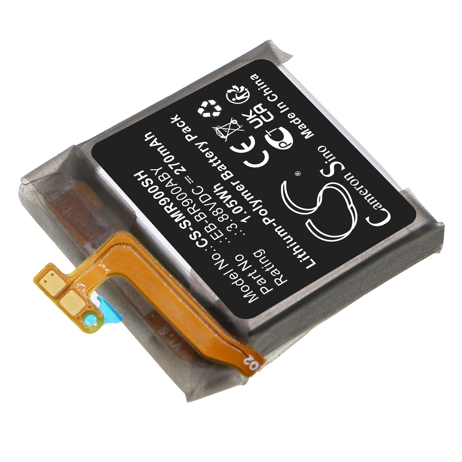 Li-Polymer, Smartwatch Battery fits Samsung Sm-r900, Sm-r905, 3.88V, 270mAh Smartwatch Cameron Sino Technology Limited