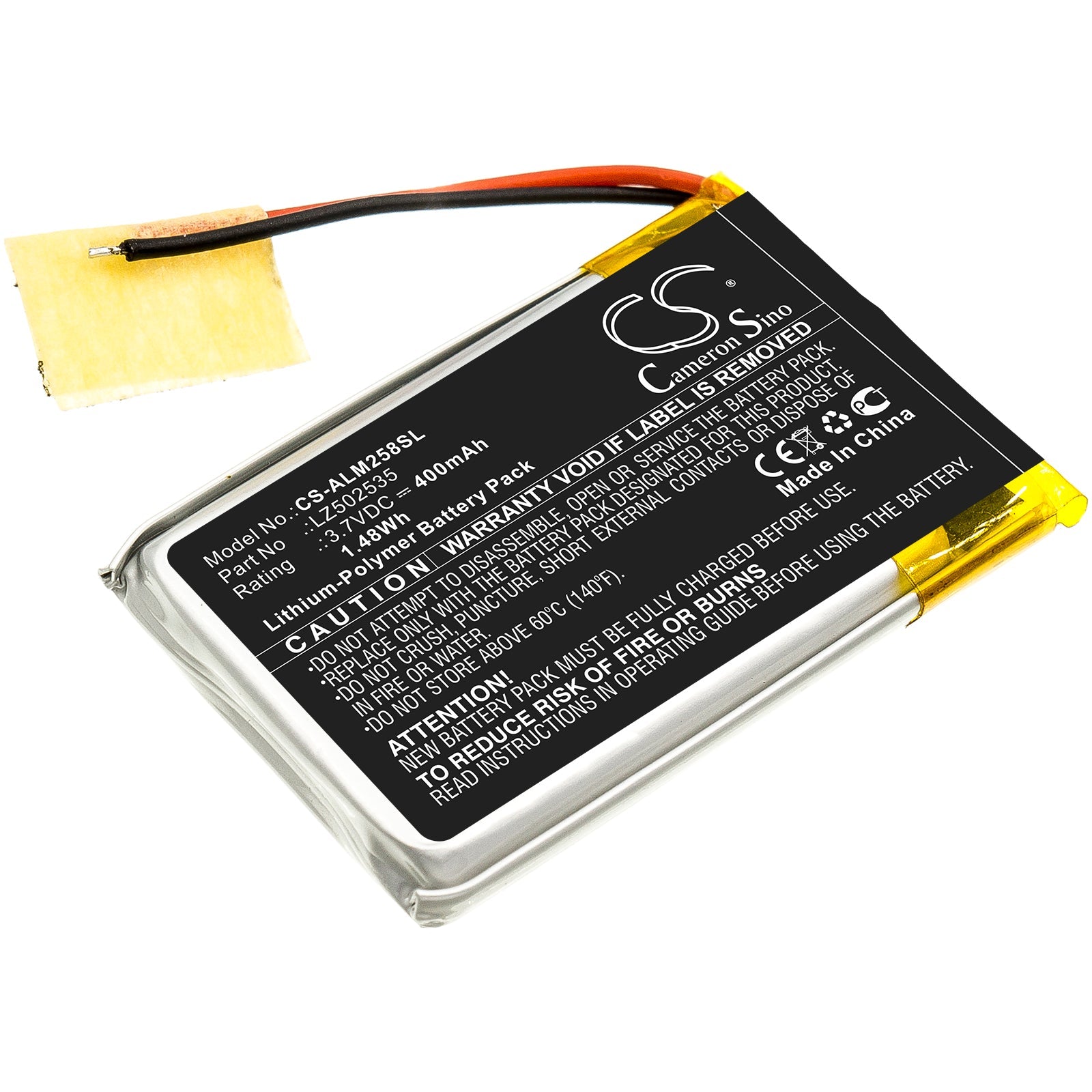 Li-Polymer Speaker Battery fits Altec Lansing, Imw257, Imw257-mt 3.7V, 400mAh Speaker Cameron Sino Technology Limited