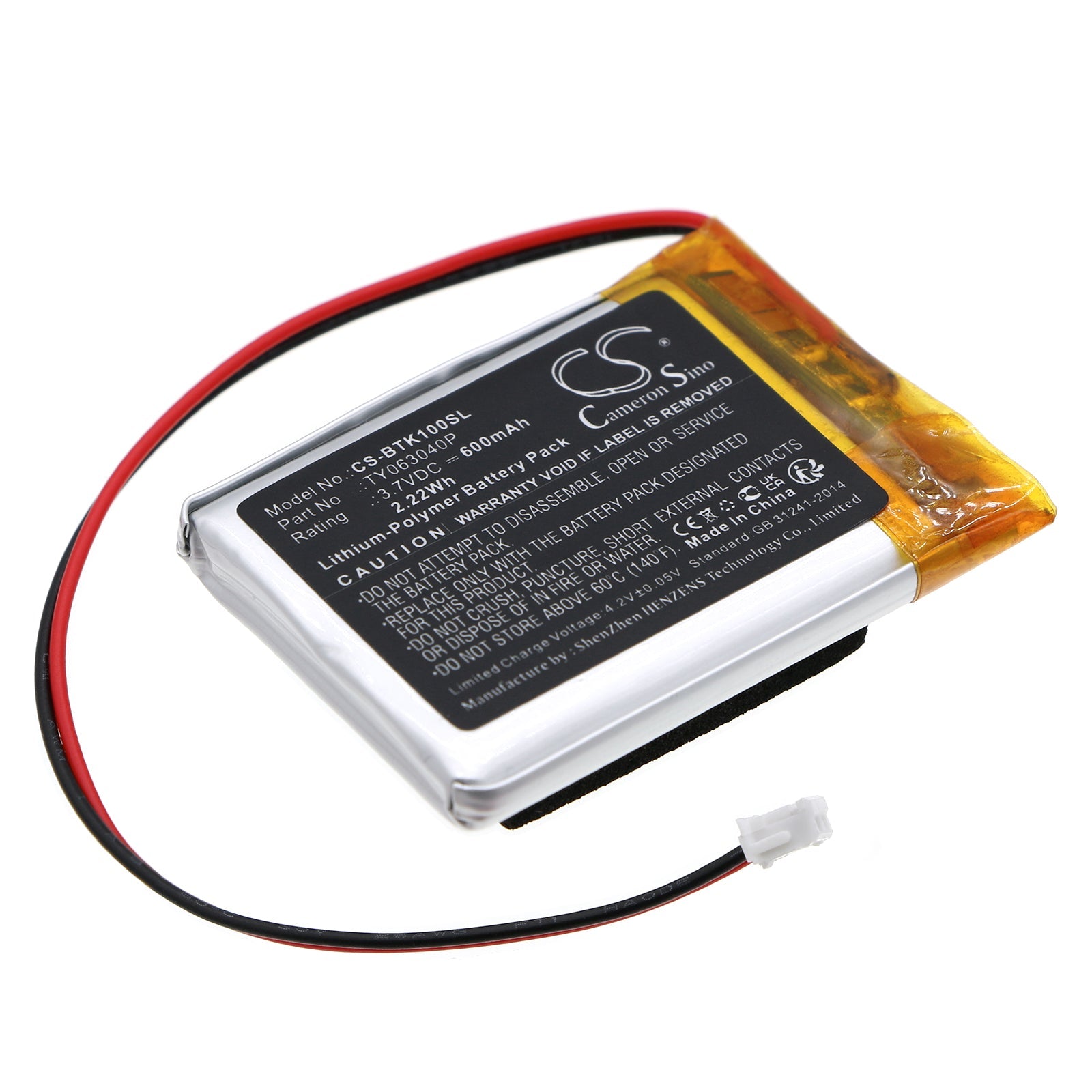 Li-Polymer, Speaker Battery fits Blaupunkt Badradio Srb 10, Srb 10, 3.7V, 600mAh Speaker Cameron Sino Technology Limited