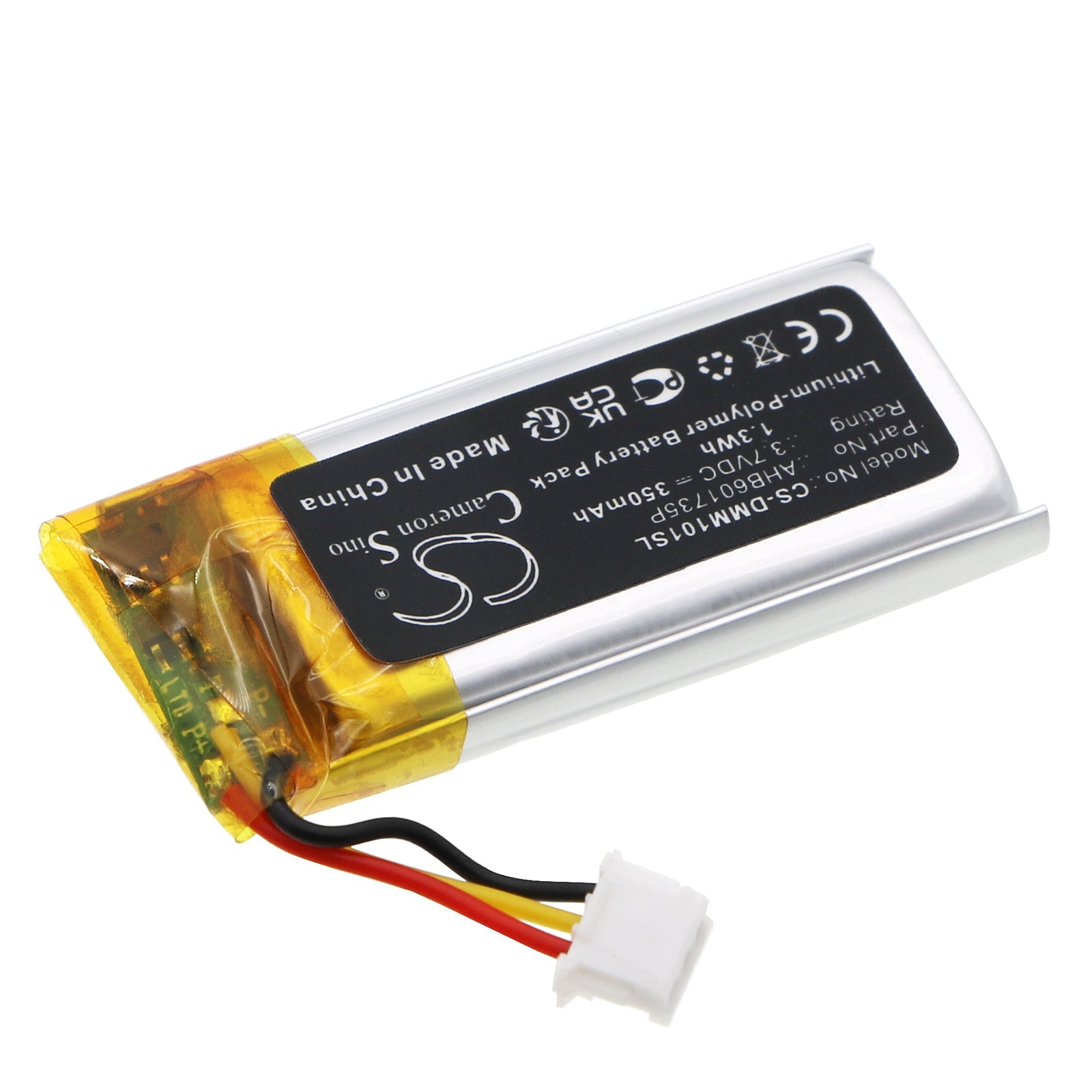 Li-Polymer, Speaker Battery fits Divoom Ditoomic ( For Mic ), Fairy-ok ( For Mic ), 3.7V, 350mAh Speaker Cameron Sino Technology Limited