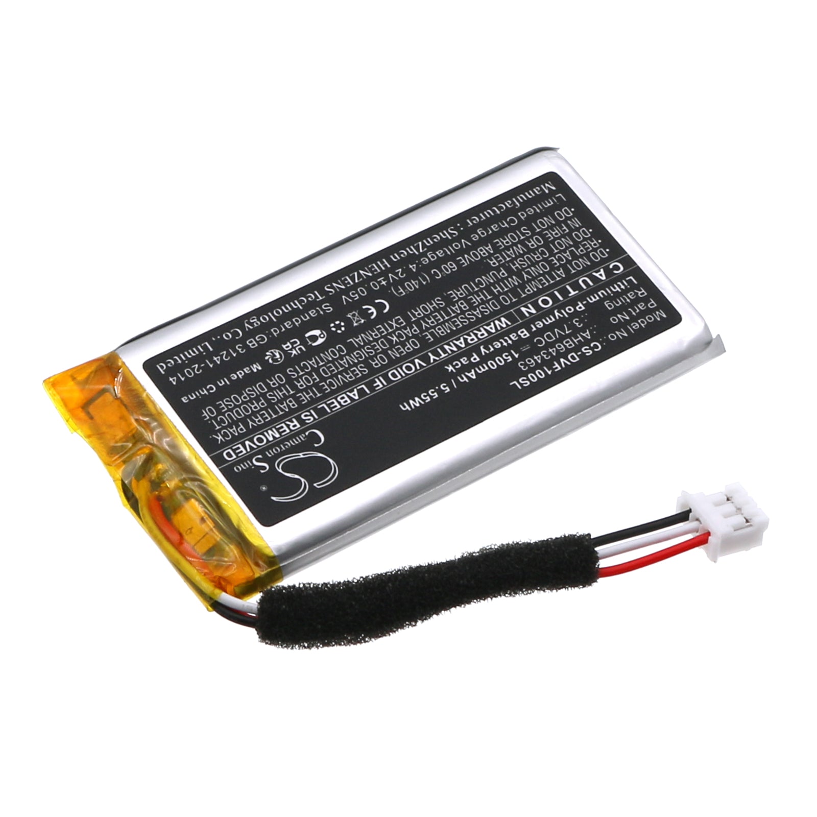 Li-Polymer, Speaker Battery fits Divoom Fairy-ok, 3.7V, 1500mAh Speaker Cameron Sino Technology Limited