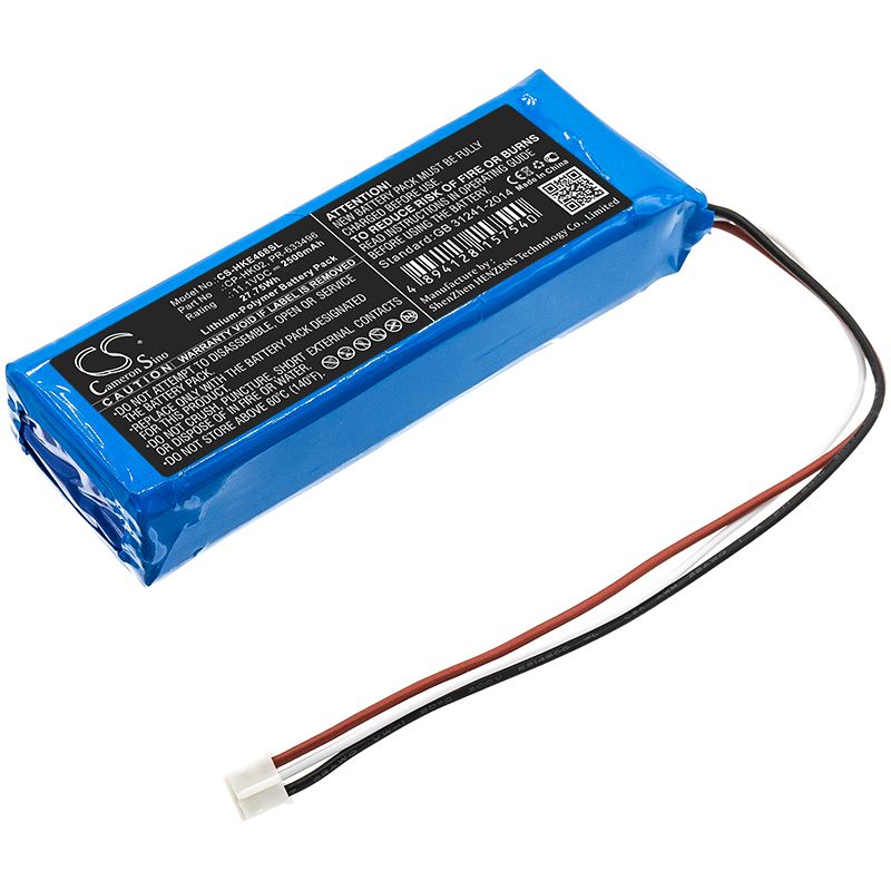 Li-Polymer Speaker Battery fits Harman/kardon, Jn14bkh00468, Onyx 11.1V, 2500mAh Speaker Cameron Sino Technology Limited