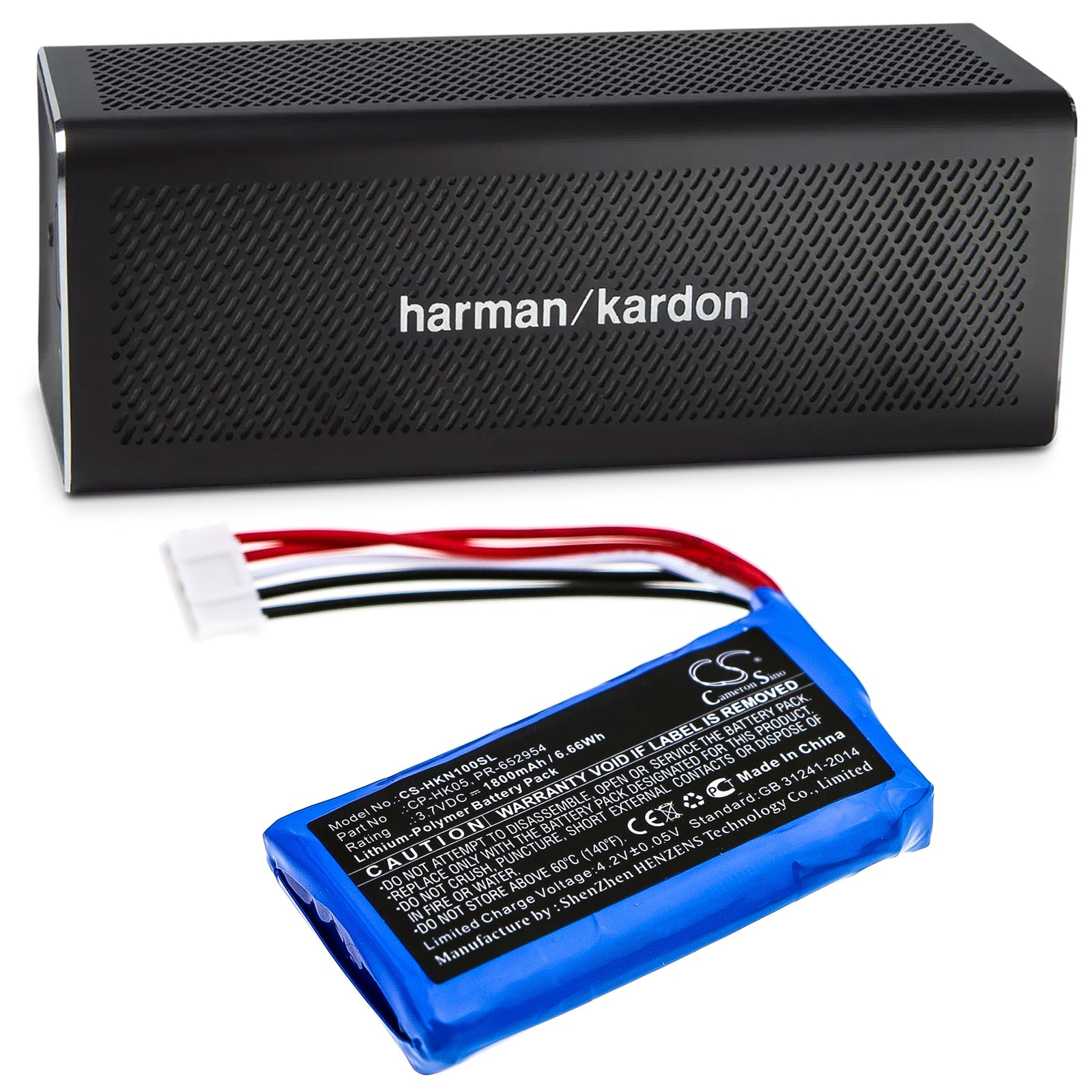 Li-Polymer Speaker Battery fits Harman/kardon, One 3.7V, 1800mAh Speaker Cameron Sino Technology Limited