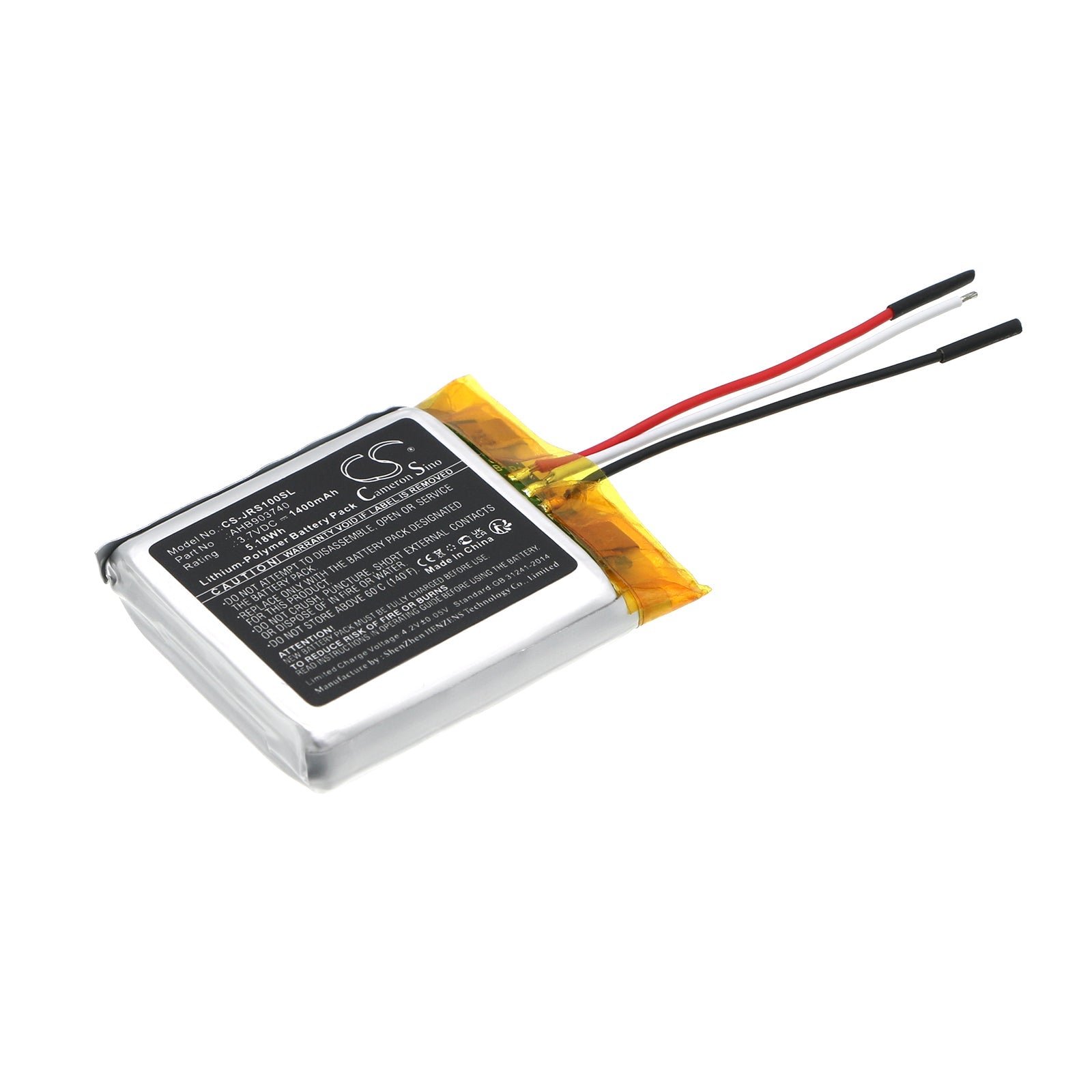 Li-Polymer, Speaker Battery fits Jabra Freeway, Hfs100, 3.7V, 1400mAh Speaker Cameron Sino Technology Limited
