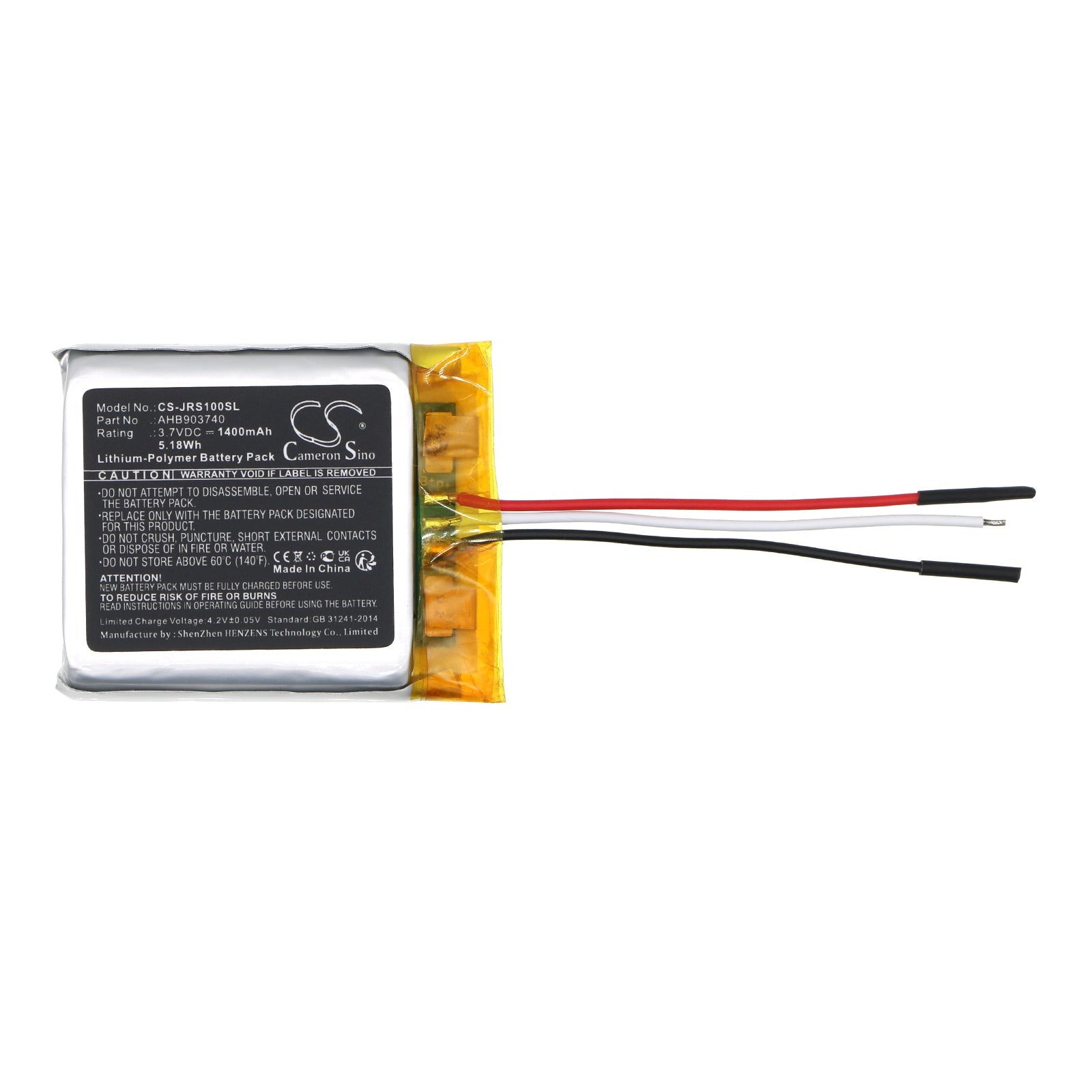 Li-Polymer, Speaker Battery fits Jabra Freeway, Hfs100, 3.7V, 1400mAh Speaker Cameron Sino Technology Limited