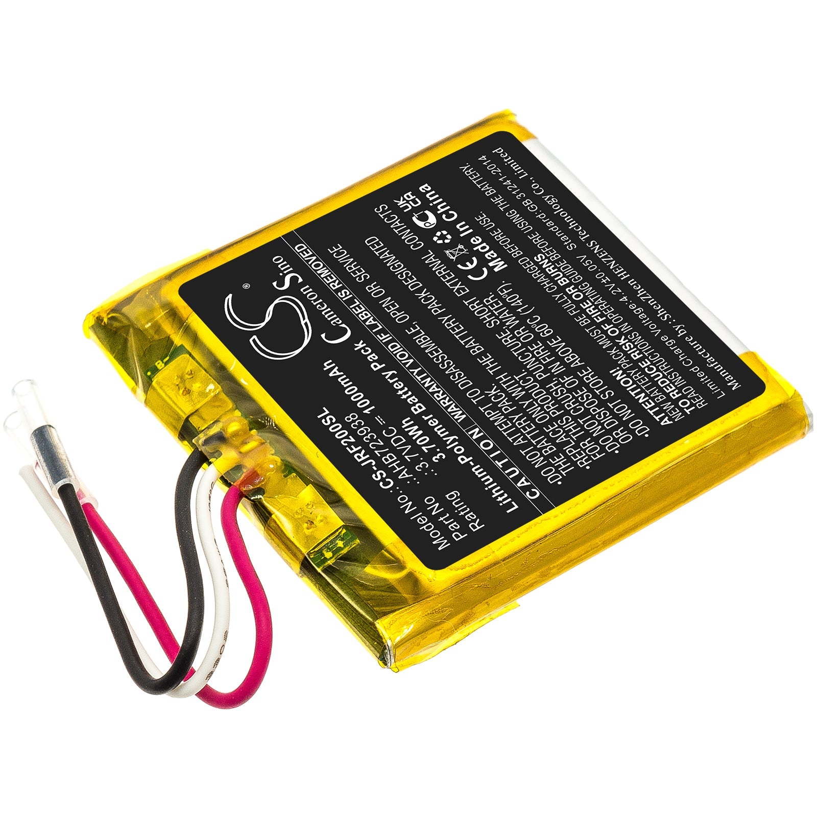 Li-Polymer, Speaker Battery fits Jabra Hfs200, Solemate, 3.7V, 1000mAh Speaker Cameron Sino Technology Limited