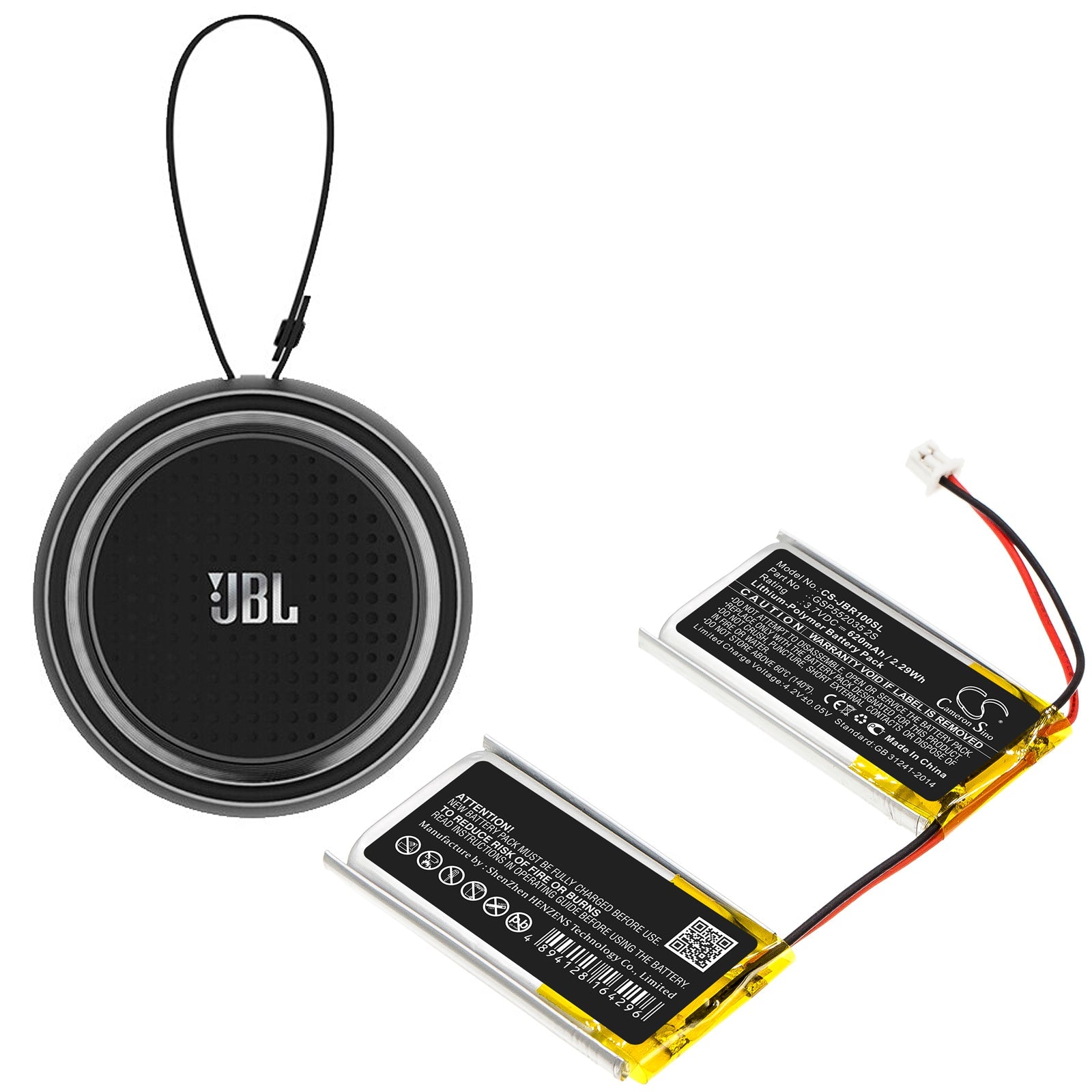 Li-Polymer Speaker Battery fits Jbl, Rock 3.7V, 620mAh Speaker Cameron Sino Technology Limited