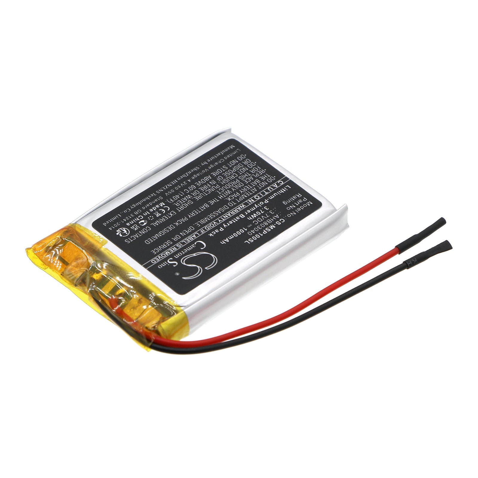 Li-Polymer, Speaker Battery fits Monster Mnpuck, Puck, 3.7V, 1000mAh Speaker Cameron Sino Technology Limited