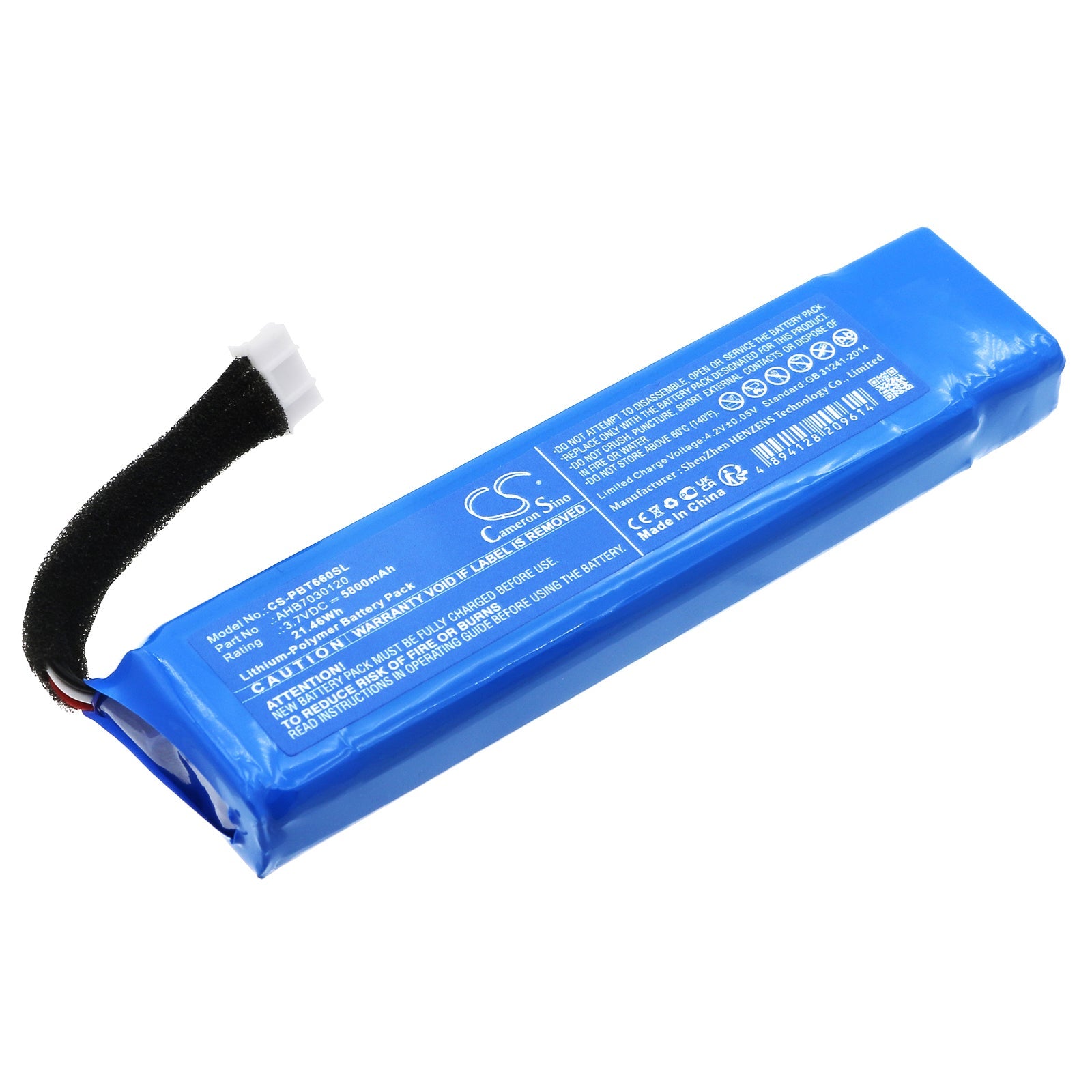 Li-Polymer, Speaker Battery fits Philips Bt6600, Bt6600b, 3.7V, 5800mAh Speaker Cameron Sino Technology Limited