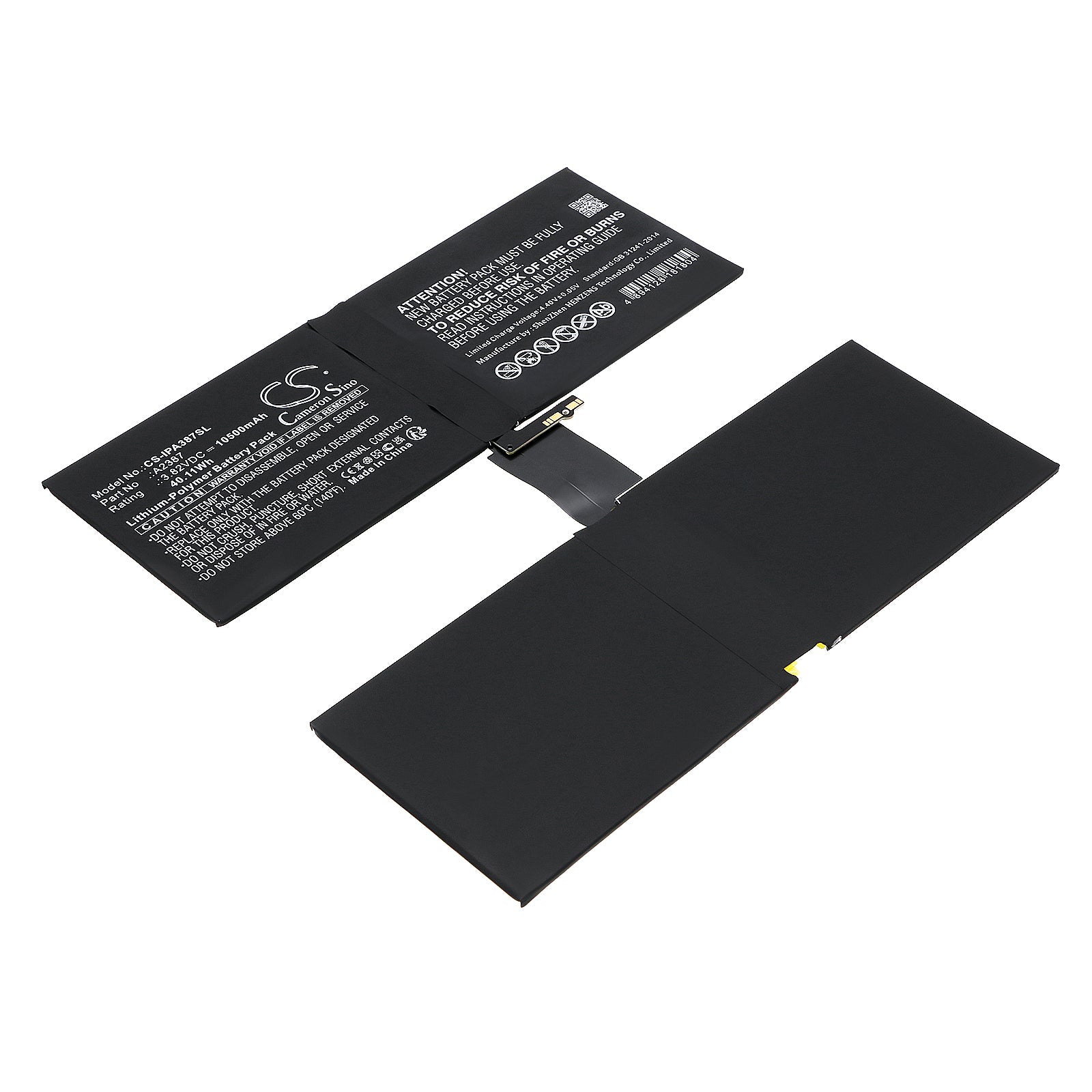 Li-Polymer, Tablet Battery fits Apple A2378, A2379, 3.82V, 10500mAh Tablet Cameron Sino Technology Limited
