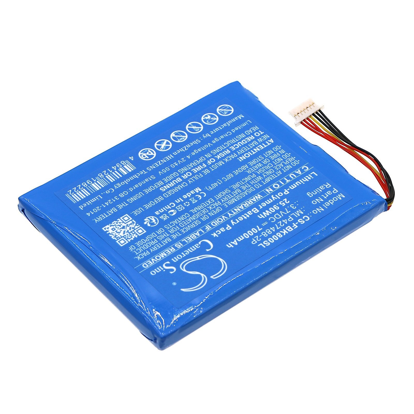 Li-Polymer, Tablet Battery fits Fieldbook K80, K80 G2, 3.7V, 7000mAh Tablet Cameron Sino Technology Limited