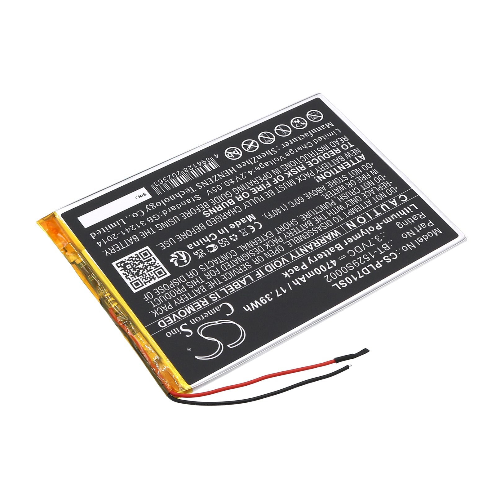 Li-Polymer, Tablet Battery fits Polaroid Mid1047, Mid1048, 3.7V, 4700mAh Tablet Cameron Sino Technology Limited