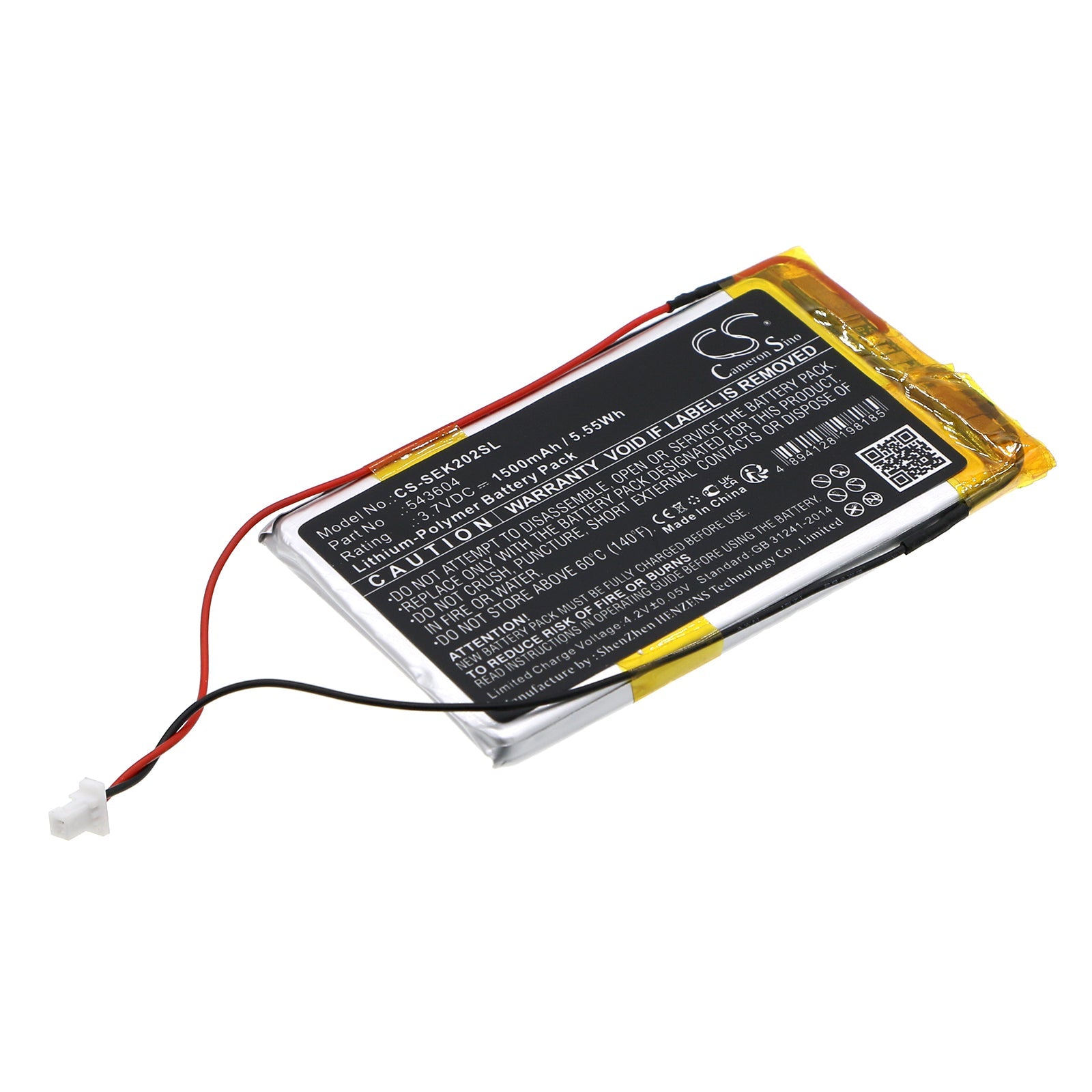 Li-Polymer, Transmitters & Receiver Battery fits Sennheiser Ek 2020-d-ii Receiver, Ek2020, 3.7V, 1500mAh Transmitters & Receiver Cameron Sino Technology Limited