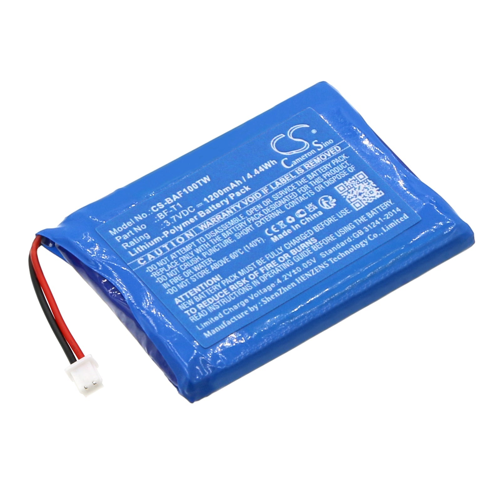 Li-Polymer, Two-Way Radio Battery fits Baofeng Bf-t1, Bf-t1 Uhf, 3.7V, 1200mAh Two-Way Radio Cameron Sino Technology Limited
