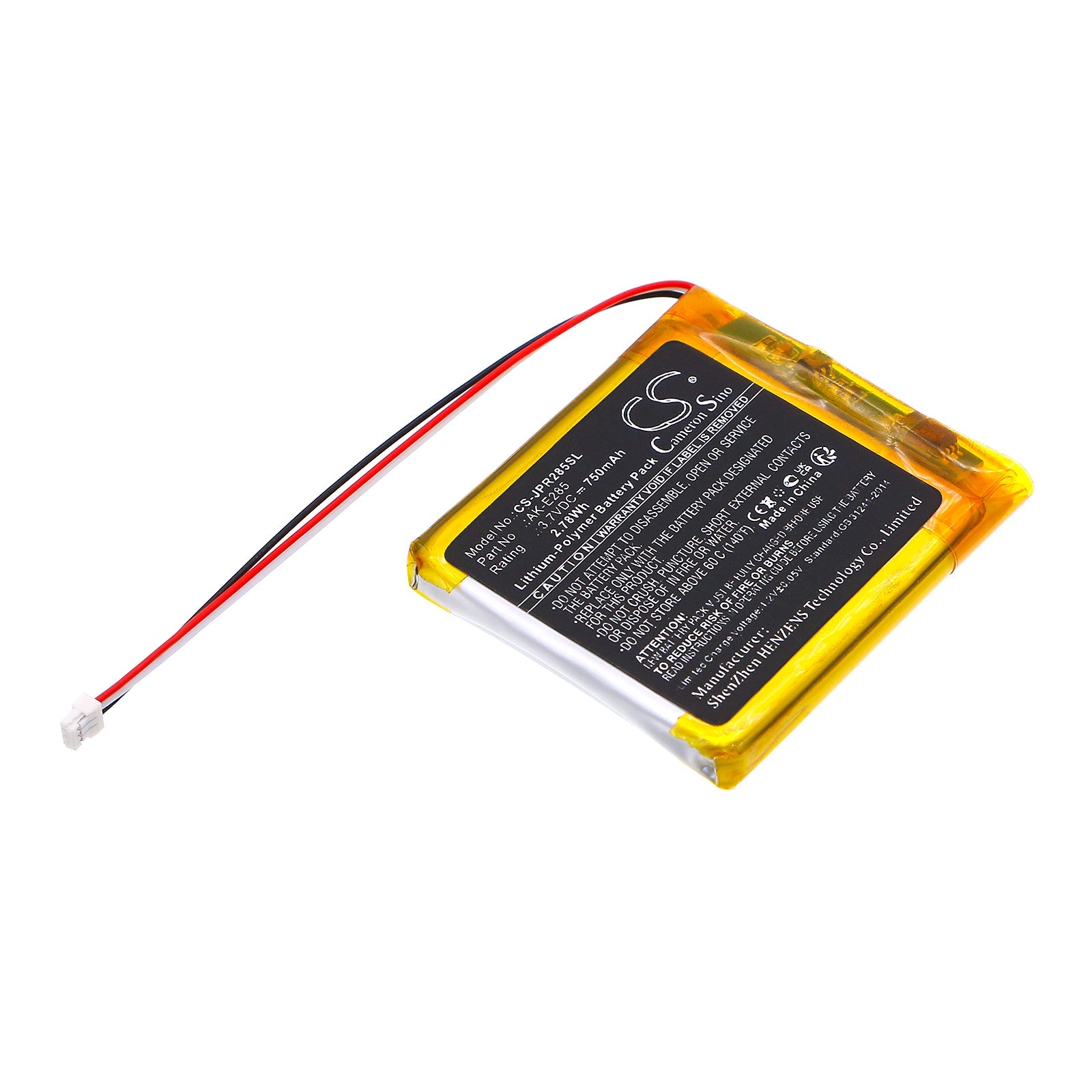 Li-Polymer, Wireless Headset Battery fits Jabra Elite 85h, Evolve2 85, 3.7V, 750mAh Wireless Headset Cameron Sino Technology Limited