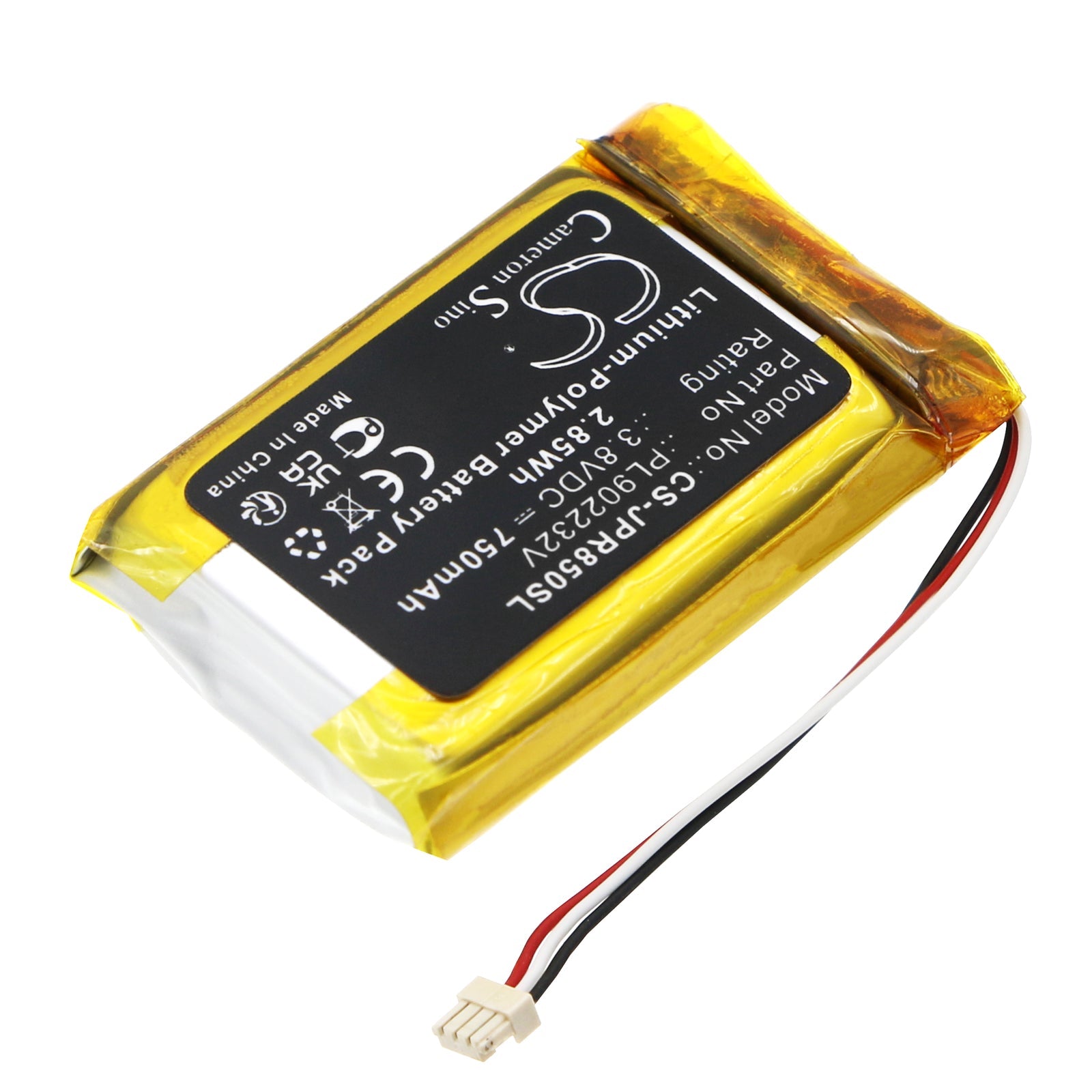 Li-Polymer, Wireless Headset Battery fits Jabra Elite 85t Charging Case, 3.8V, 750mAh Wireless Headset Cameron Sino Technology Limited