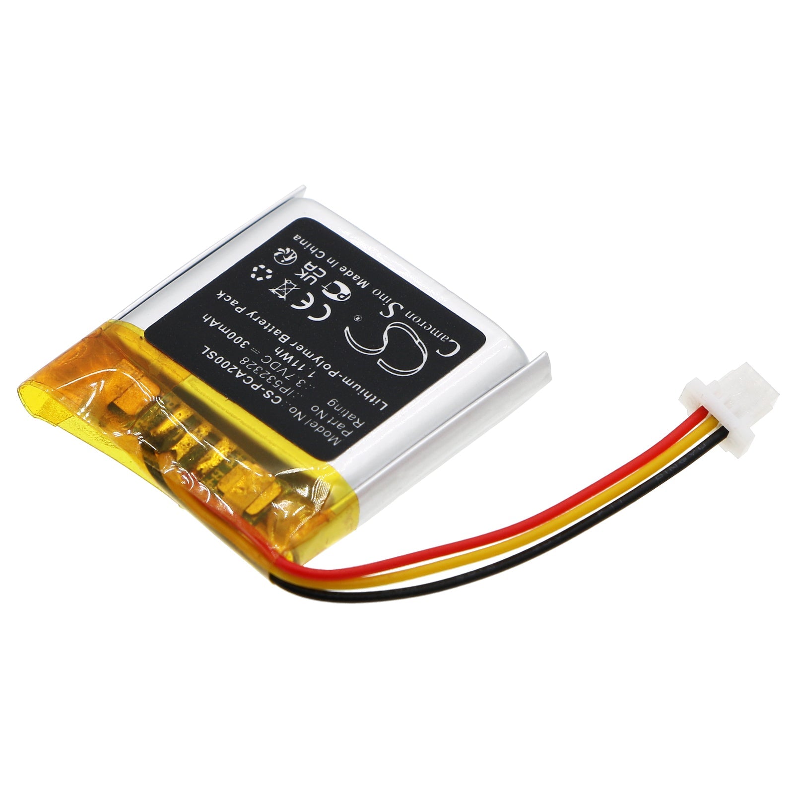 Li-Polymer, Wireless Headset Battery fits Phonak 2 Audio Streamer, Compilot Air Ii, 3.7V, 300mAh Wireless Headset Cameron Sino Technology Limited