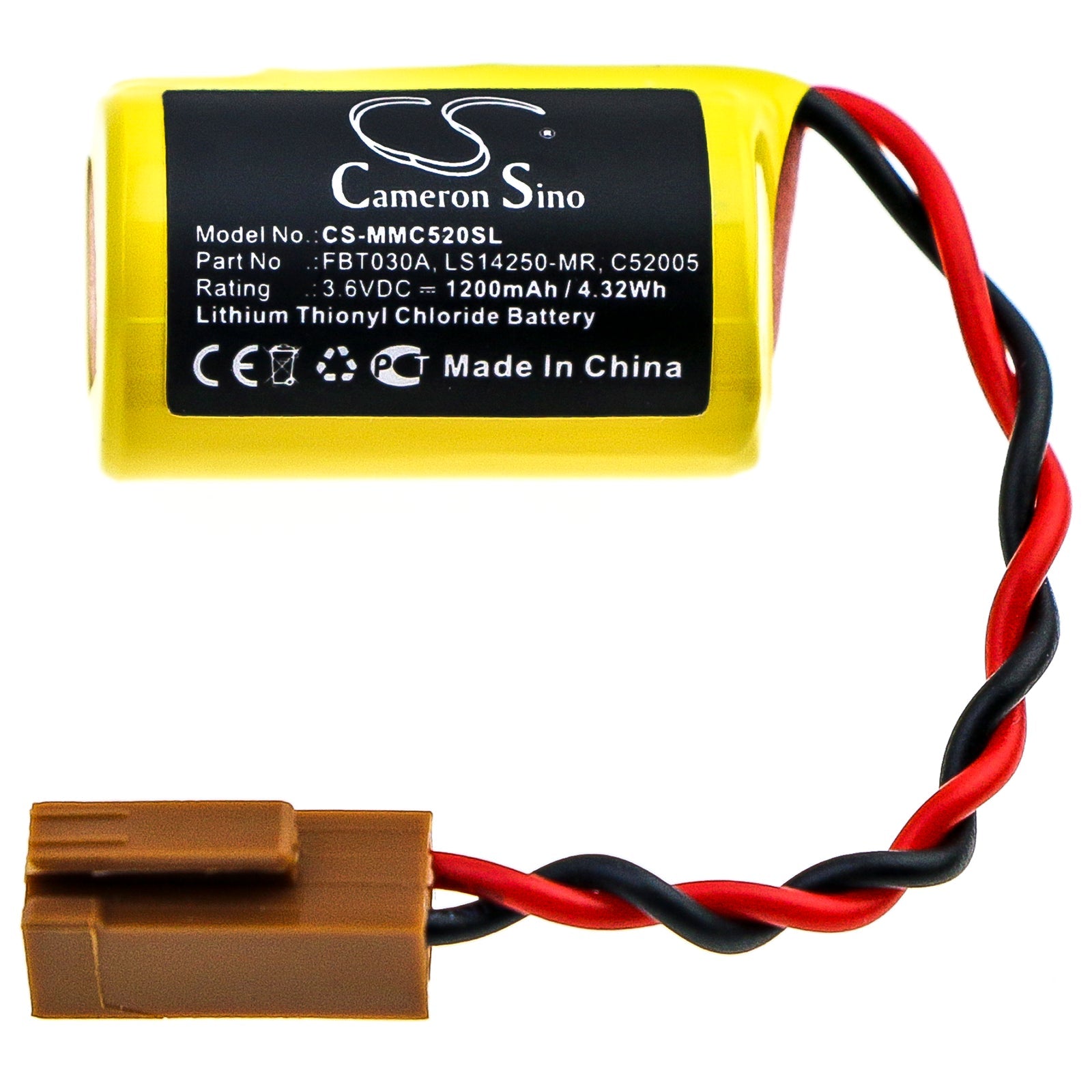 Li-SOCl2 Battery fits Fuji Electric, Micrex-f, Micrex-spb, Micrex-sph 3.6V, 1200mAh PLC Cameron Sino Technology Limited