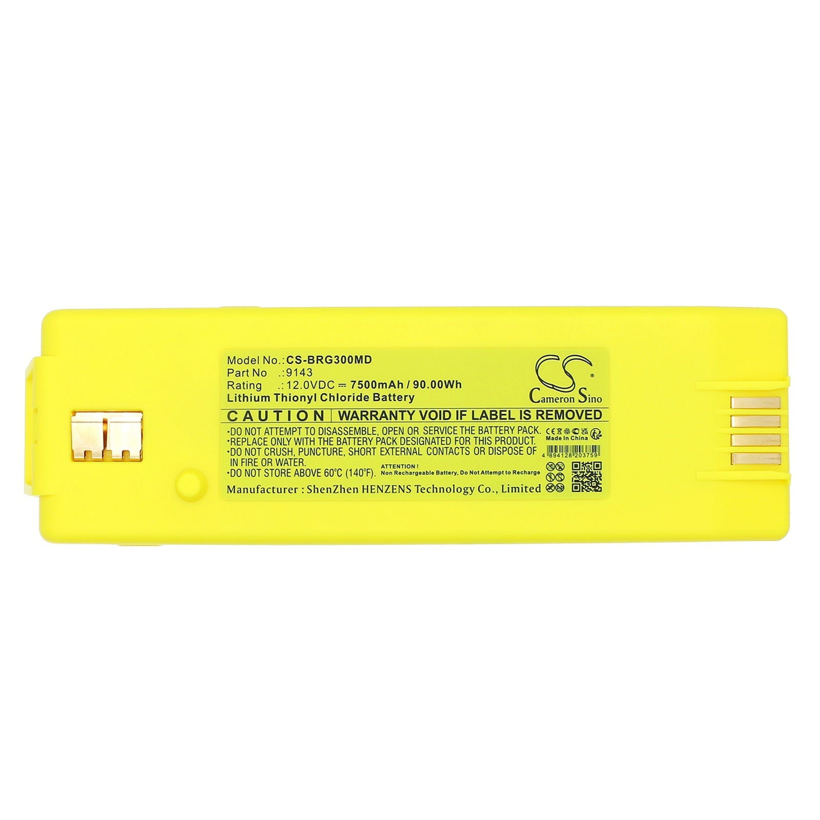 Li-SOCl2, Medical Battery fits Cardiac Science 9142, 9143, 12.0V, 7500mAh Medical Cameron Sino Technology Limited