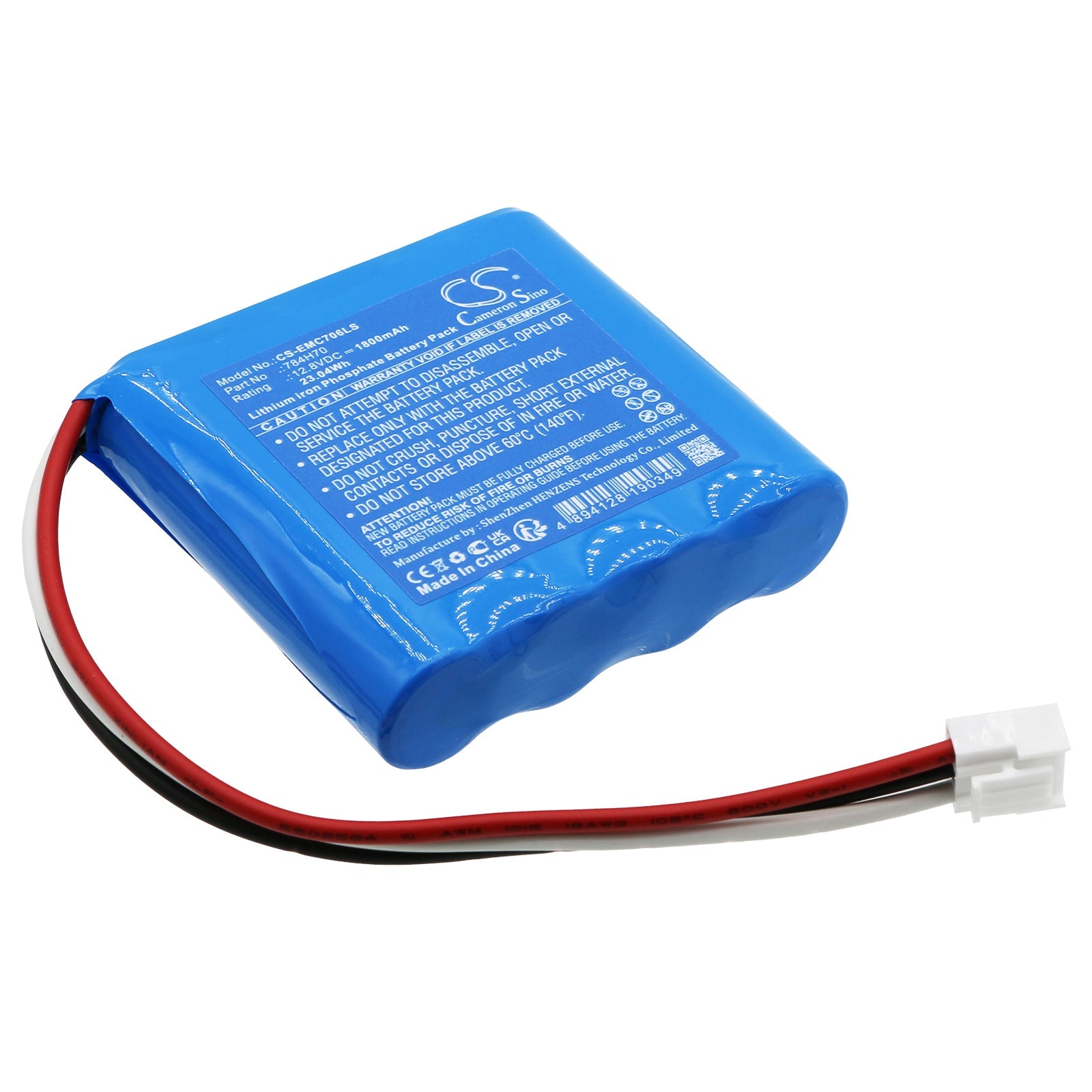 LiFePO4, Emergency Lighting Battery fits Dual-lite Dyn6i, 12.8V, 1800mAh Emergency Lighting Cameron Sino Technology Limited
