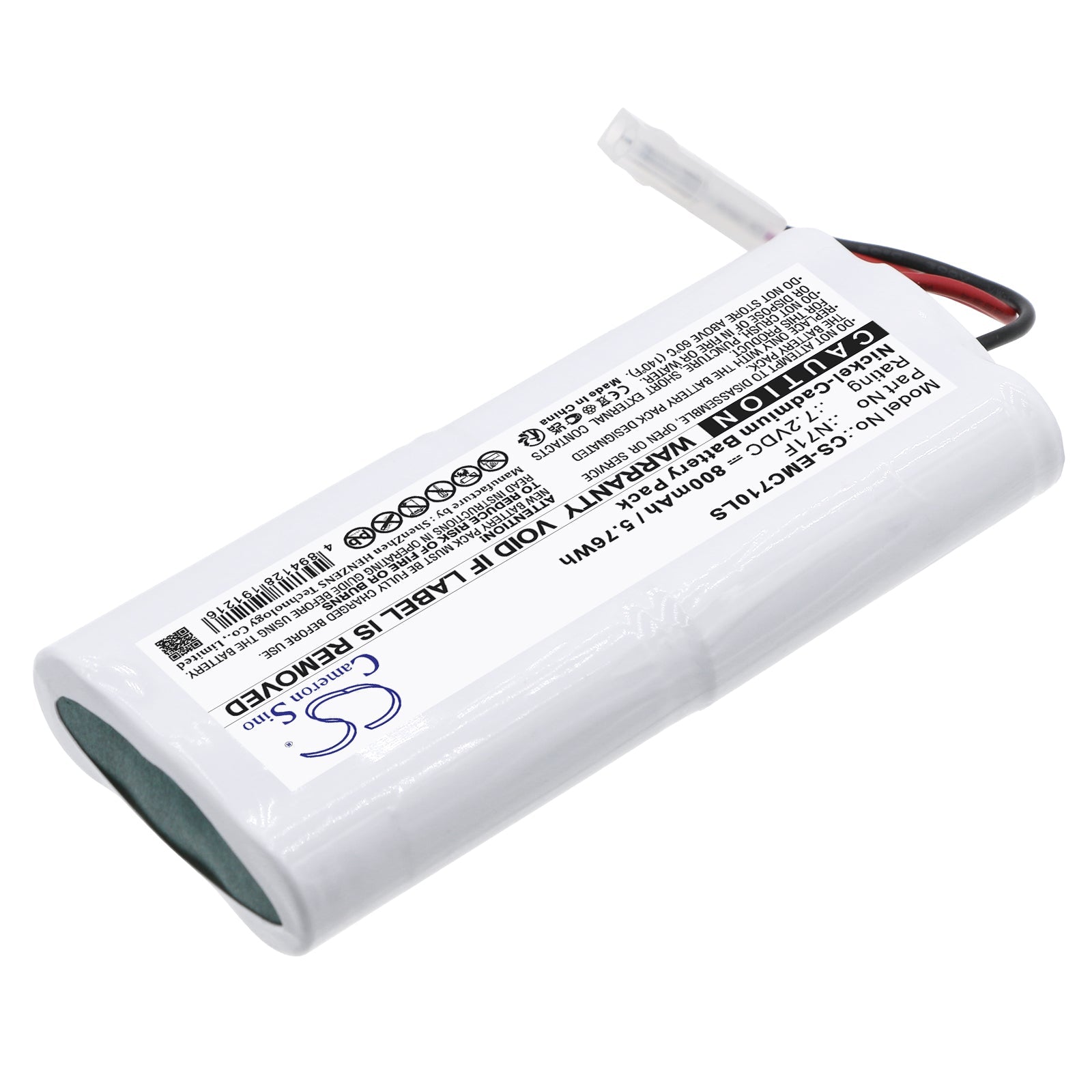 Ni-CD, Emergency Lighting Battery fits Big Beam Echl1rww, Echl2rww, 7.2V, 800mAh Emergency Lighting Cameron Sino Technology Limited