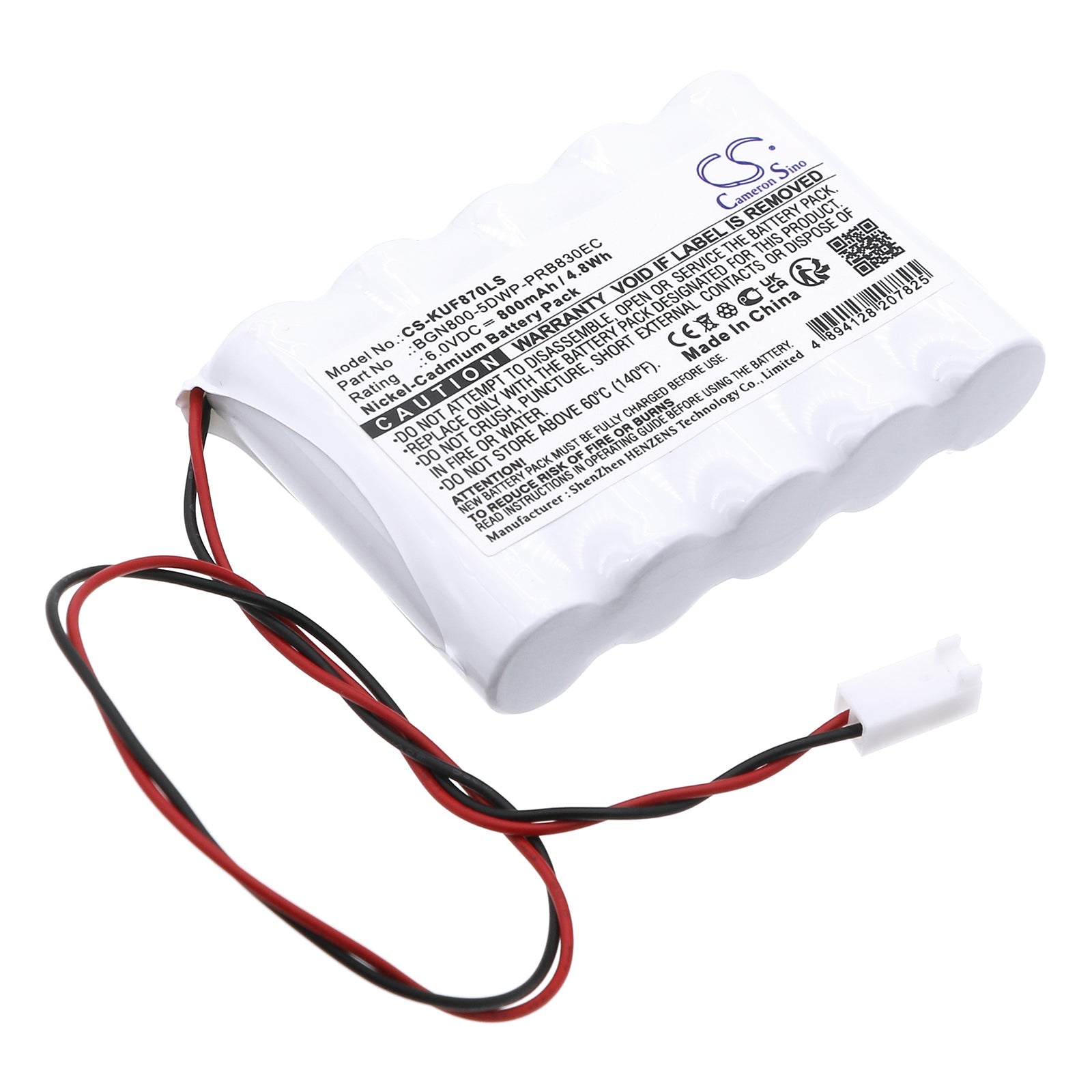 Ni-CD, Emergency Lighting Battery fits Kaufel 001870, 11110, 6.0V, 800mAh Emergency Lighting Cameron Sino Technology Limited