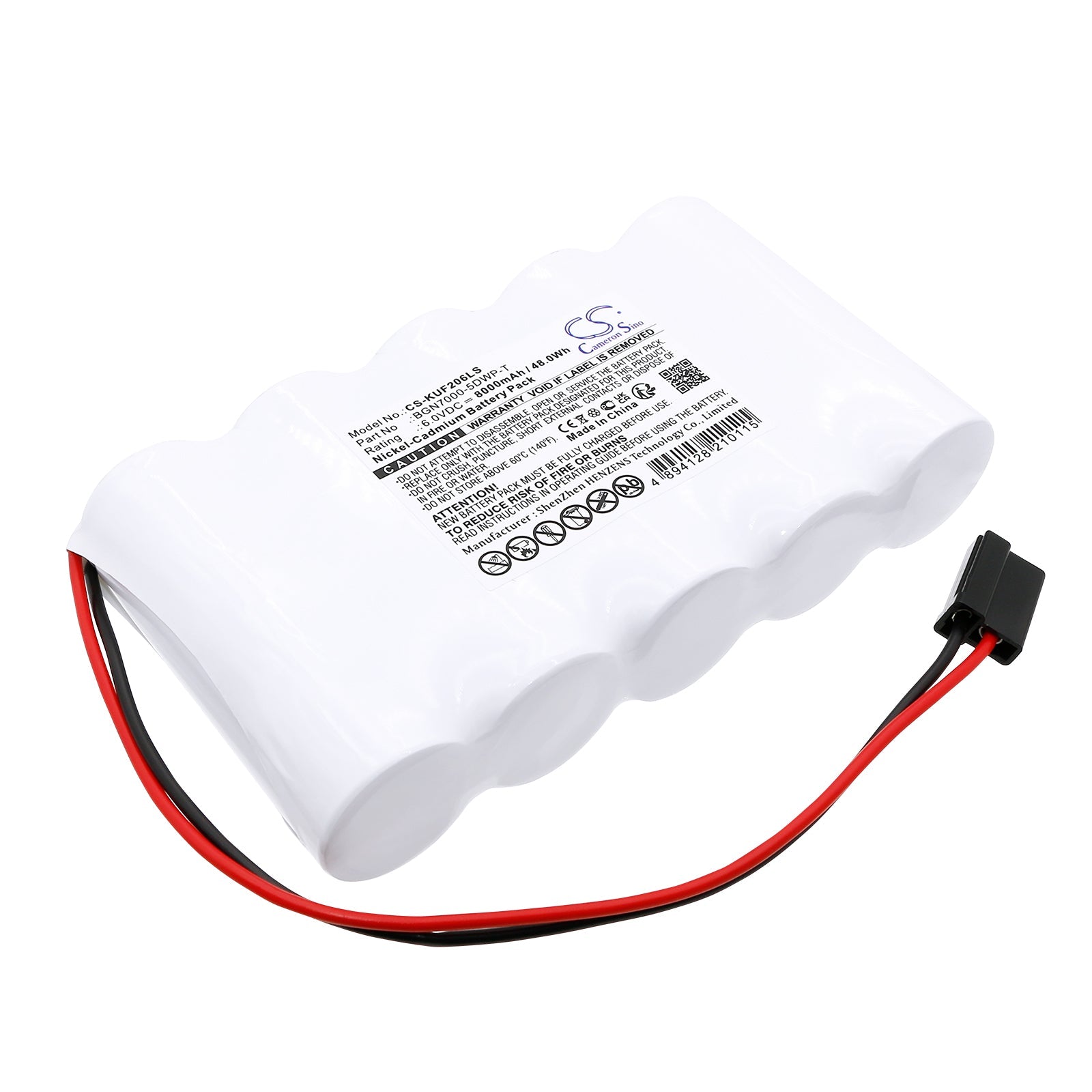 Ni-CD, Emergency Lighting Battery fits Kaufel 002006, 6.0V, 8000mAh Emergency Lighting Cameron Sino Technology Limited