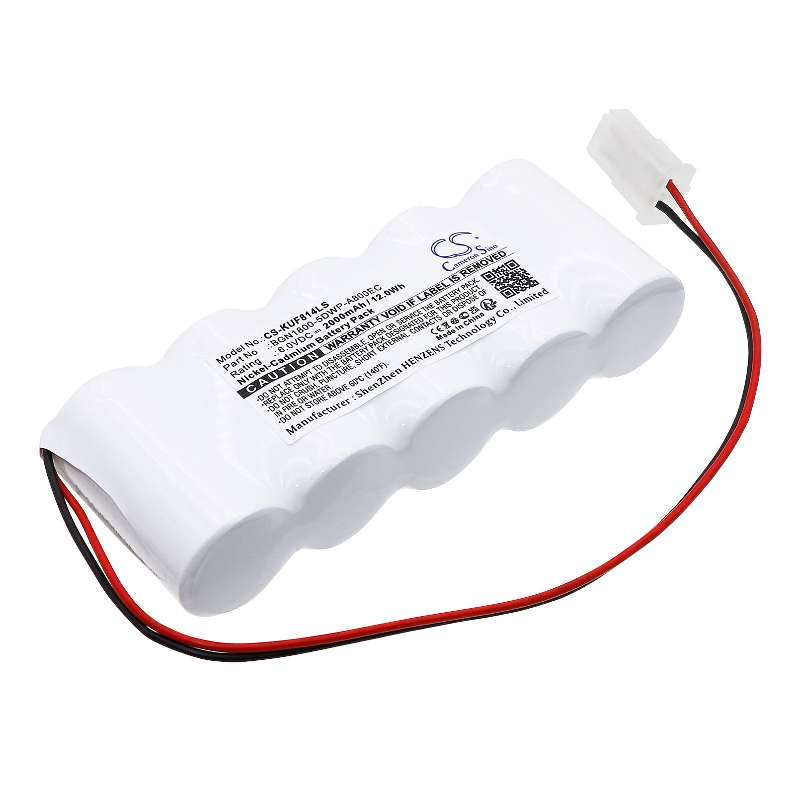 Ni-CD, Emergency Lighting Battery fits Kaufel 850.0014, 6.0V, 2000mAh Emergency Lighting Cameron Sino Technology Limited