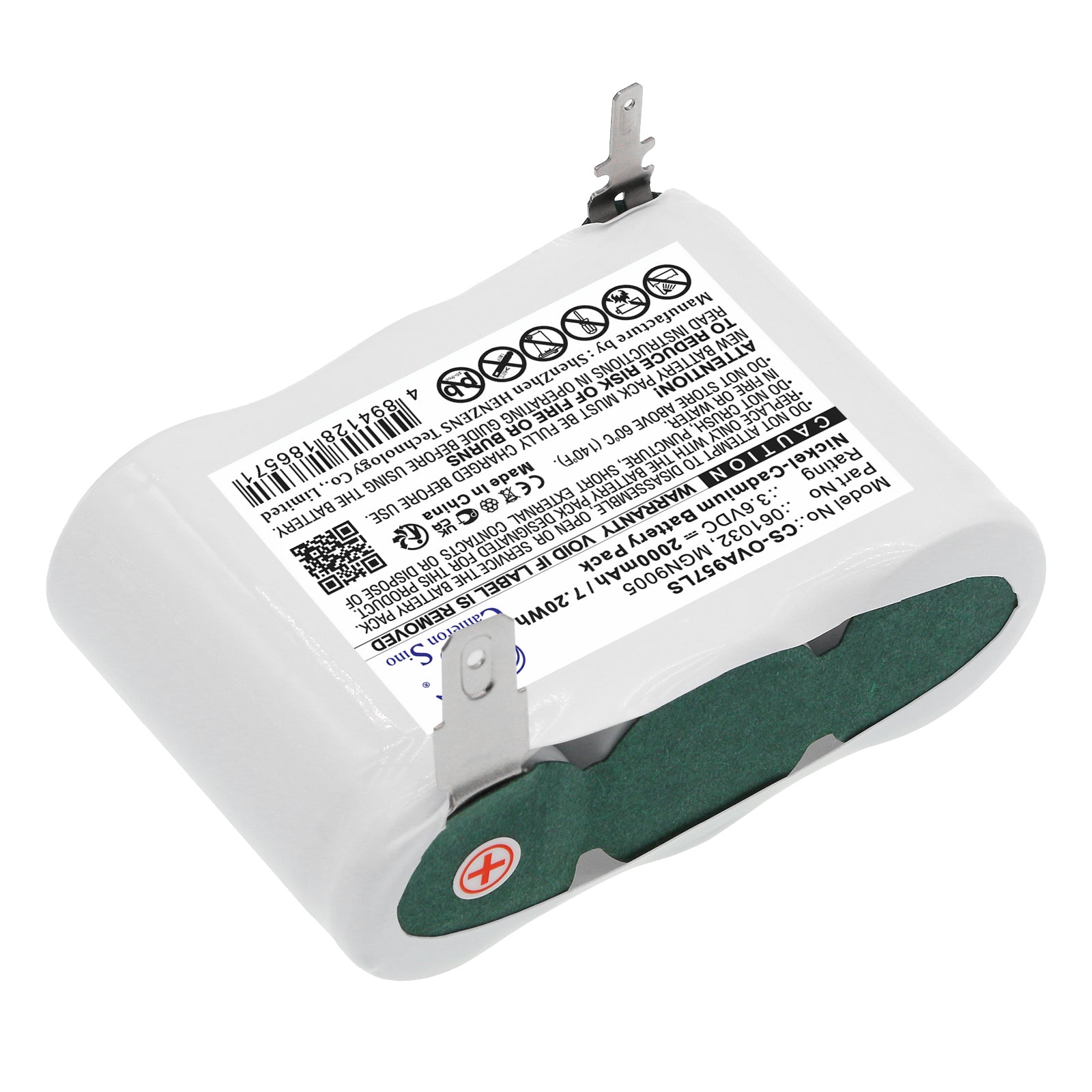 Ni-CD, Emergency Lighting Battery fits Legrand 061032, 62540, 3.6V, 2000mAh Emergency Lighting Cameron Sino Technology Limited