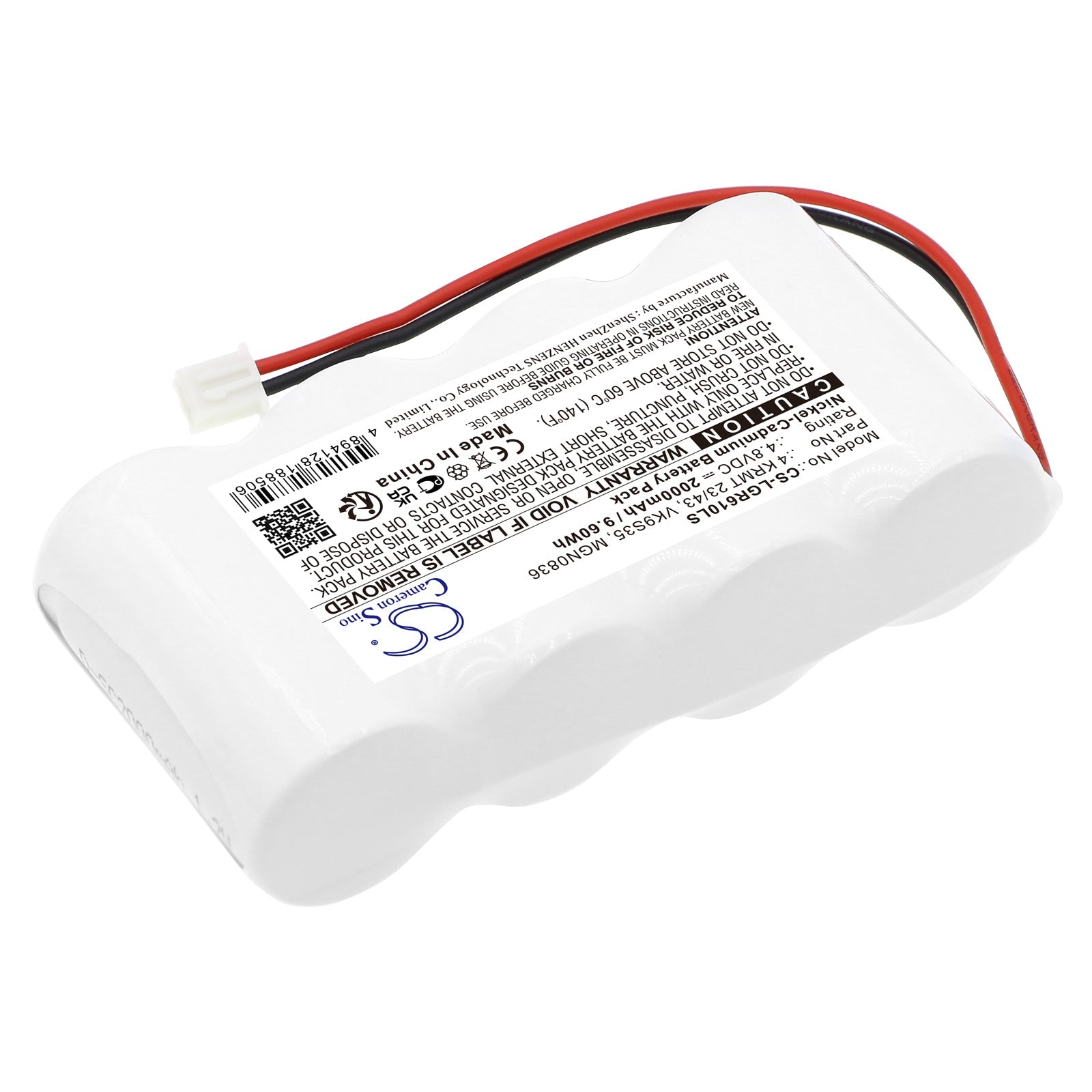 Ni-CD, Emergency Lighting Battery fits Saft 804284n, Legrand 61091, 4.8V, 2000mAh Emergency Lighting Cameron Sino Technology Limited