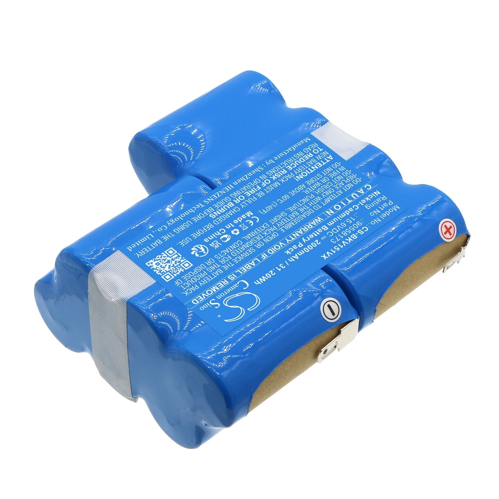 Ni-CD, Vacuum Battery fits Black&decker 15.6v Dustbuster, Chv1510, 15.6V, 2000mAh Vacuum Cameron Sino Technology Limited