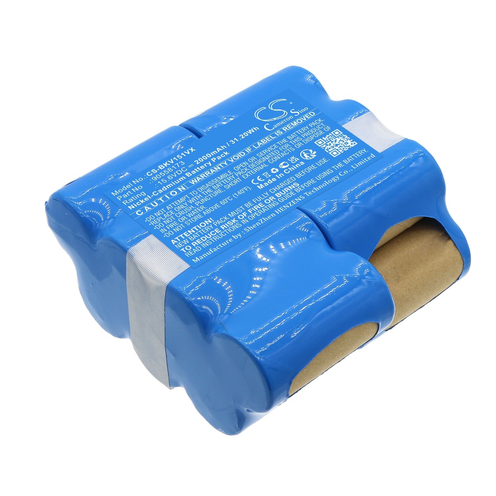 Ni-CD, Vacuum Battery fits Black&decker 15.6v Dustbuster, Chv1510, 15.6V, 2000mAh Vacuum Cameron Sino Technology Limited