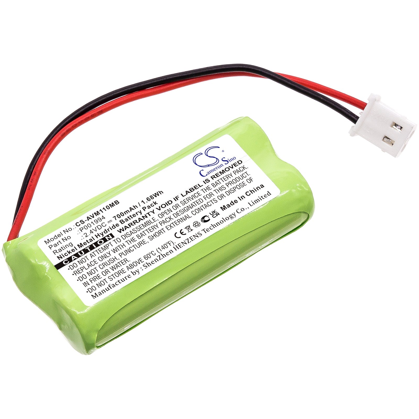 Ni-MH, BabyPhone Battery fits Alecto Dbx-111, 2.4V, 700mAh BabyPhone Cameron Sino Technology Limited