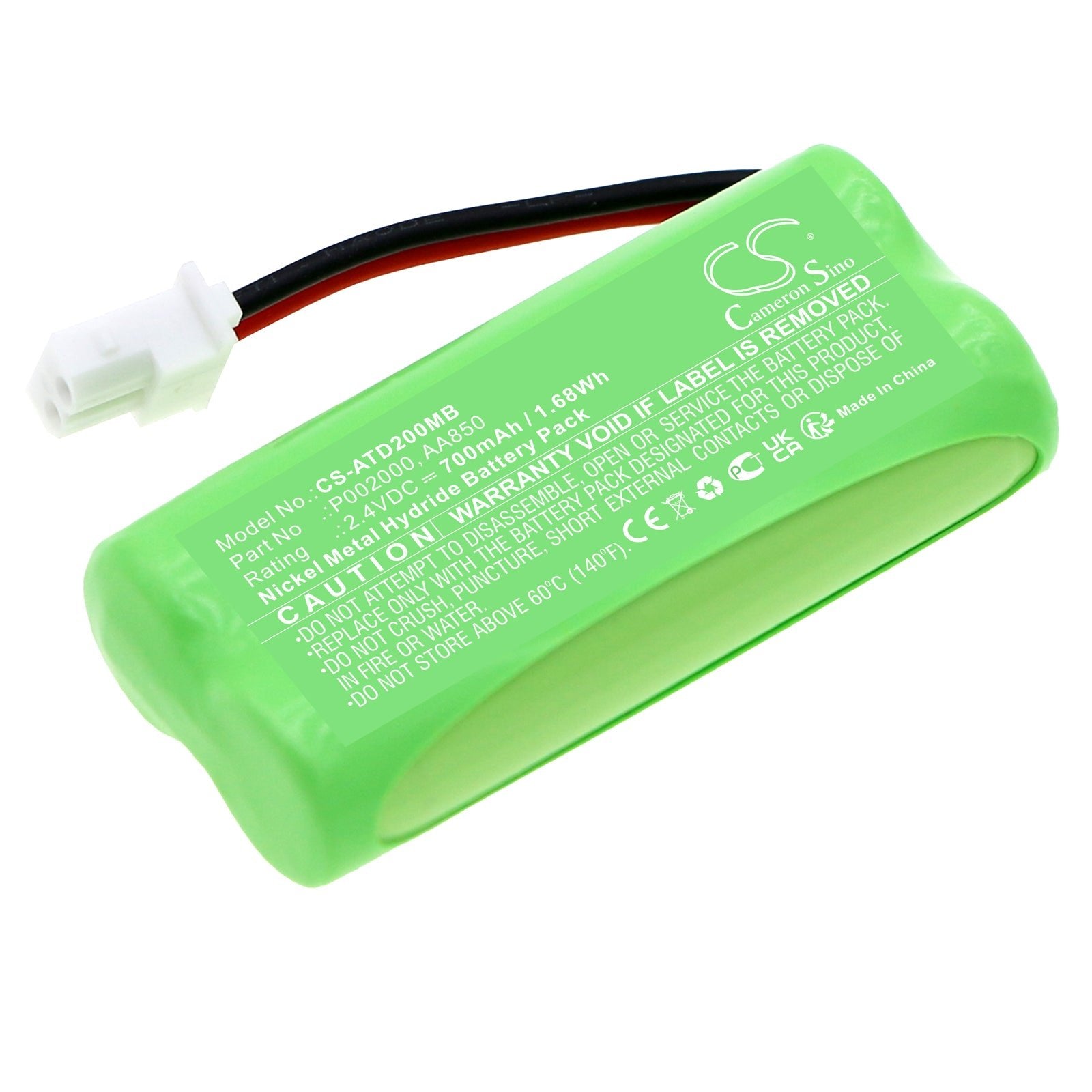 Ni-MH, BabyPhone Battery fits Alecto Dbx-20, 2.4V, 700mAh BabyPhone Cameron Sino Technology Limited