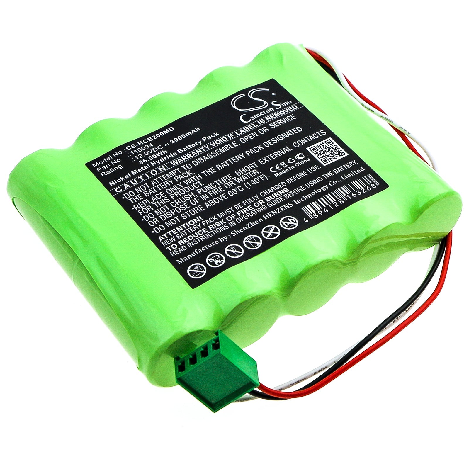 Ni-MH Battery fits Hellige, Scb2 Scope 12.0V, 3000mAh Medical Cameron Sino Technology Limited