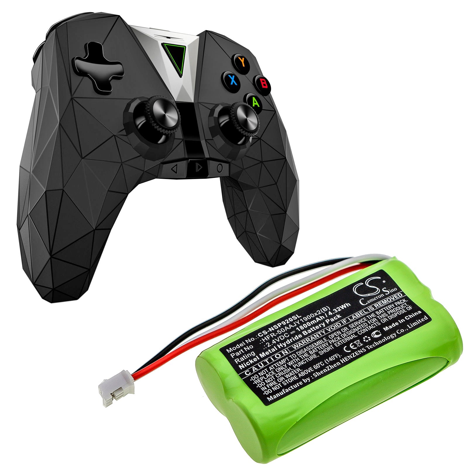 Ni-MH Battery fits Nvidia, P2920, Shield Game Controller, Shield Tv Game Controller 2.4V, 1800mAh Game Console Cameron Sino Technology Limited