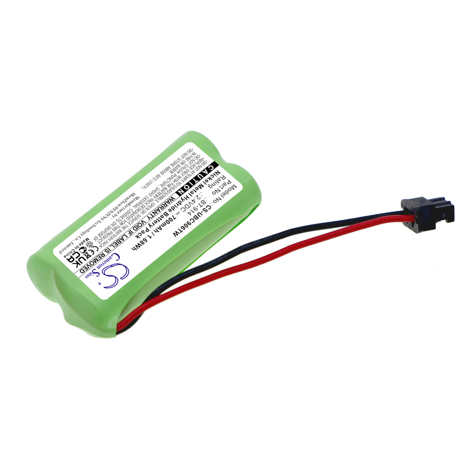 Ni-MH Battery fits President, Liberty Mic 2.4V, 700mAh / 1.68Wh Two-Way Radio Cameron Sino Technology Limited