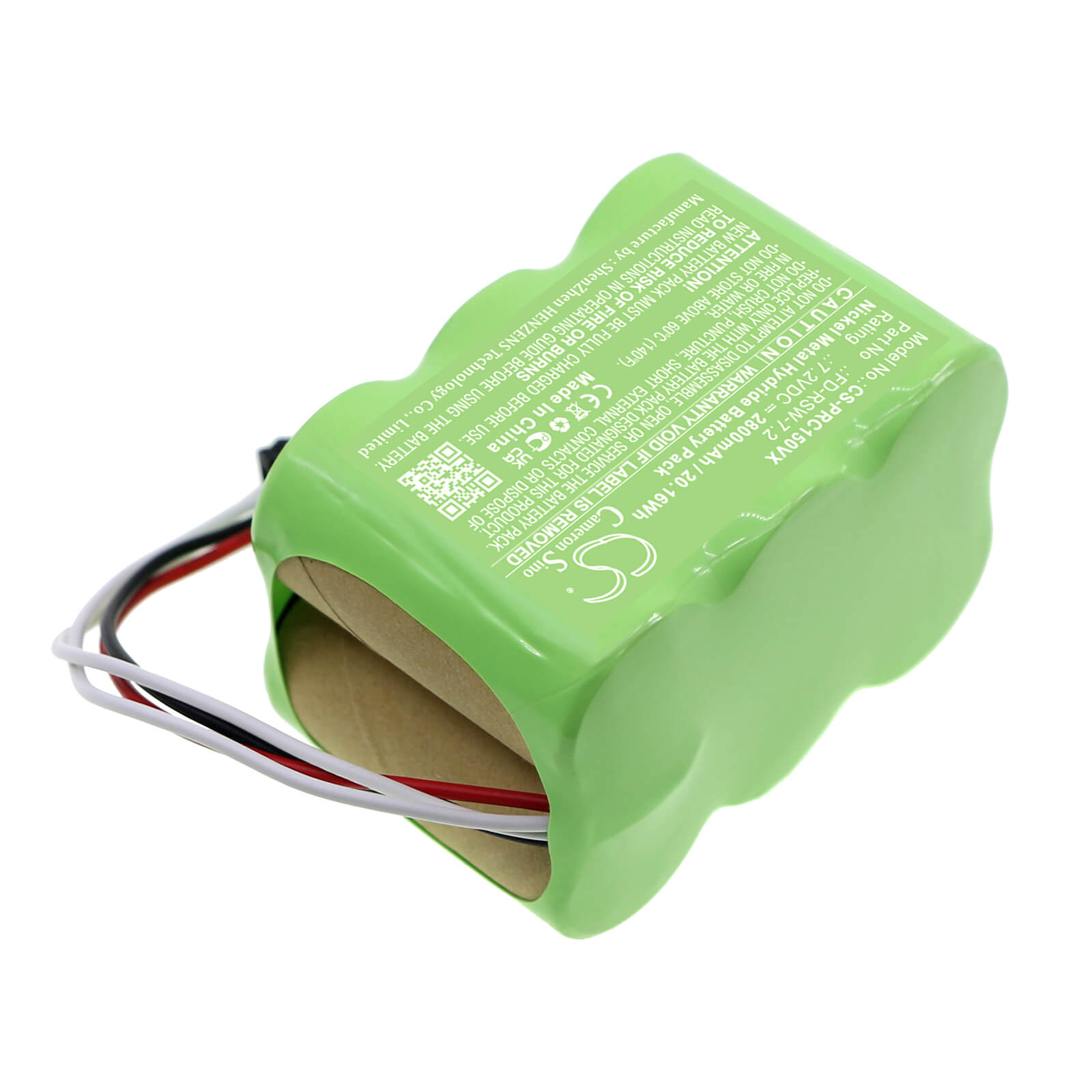Ni-MH Battery fits Pyle, Pucrc15, Pucrc15bat 7.2V, 2800mAh / 20.16Wh Vacuum Cameron Sino Technology Limited