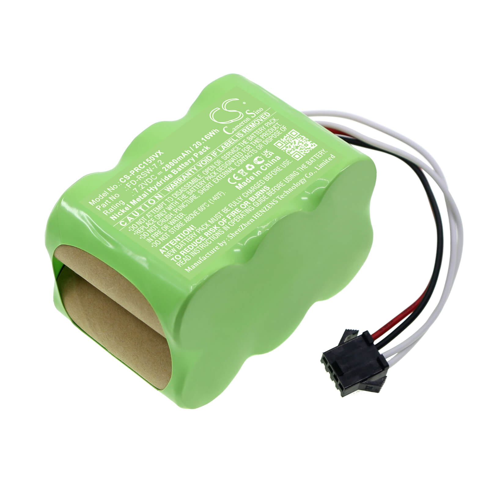 Ni-MH Battery fits Pyle, Pucrc15, Pucrc15bat 7.2V, 2800mAh / 20.16Wh Vacuum Cameron Sino Technology Limited