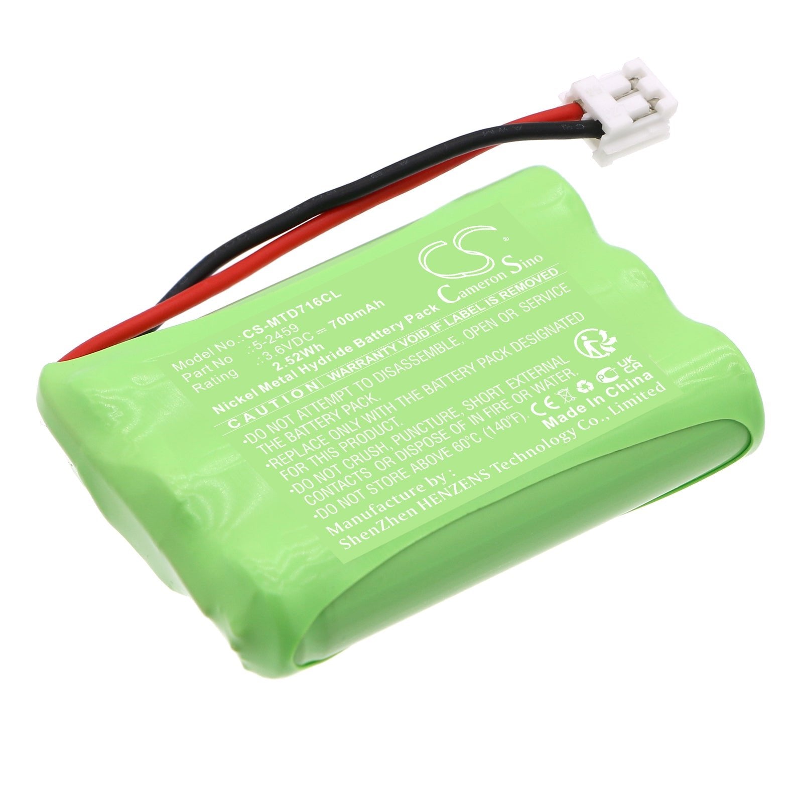 Ni-MH, Cordless Phone Battery fits General Electric 2-1006ge3, 2-1028ge3, 3.6V, 700mAh Cordless Phone Cameron Sino Technology Limited