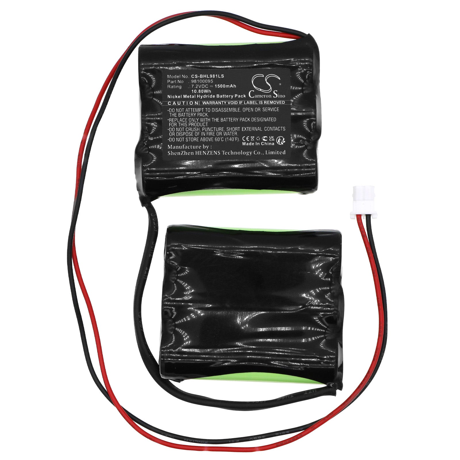 Ni-MH, Emergency Lighting Battery fits Beghelli 415391001, 7.2V, 1500mAh Emergency Lighting Cameron Sino Technology Limited