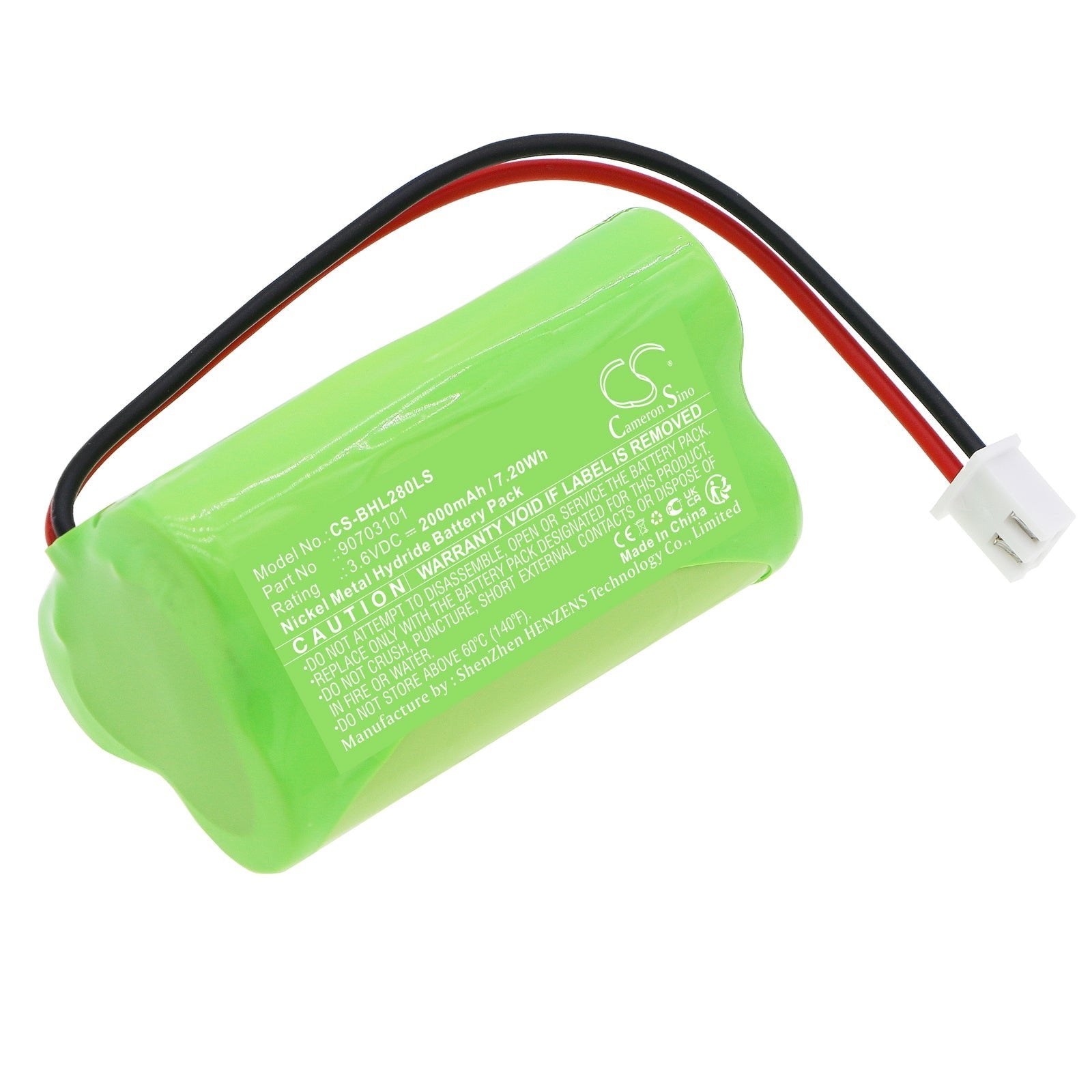Ni-MH, Emergency Lighting Battery fits Brennstuhl Ahl28, Pansan 5020, 3.6V, 2000mAh Emergency Lighting Cameron Sino Technology Limited