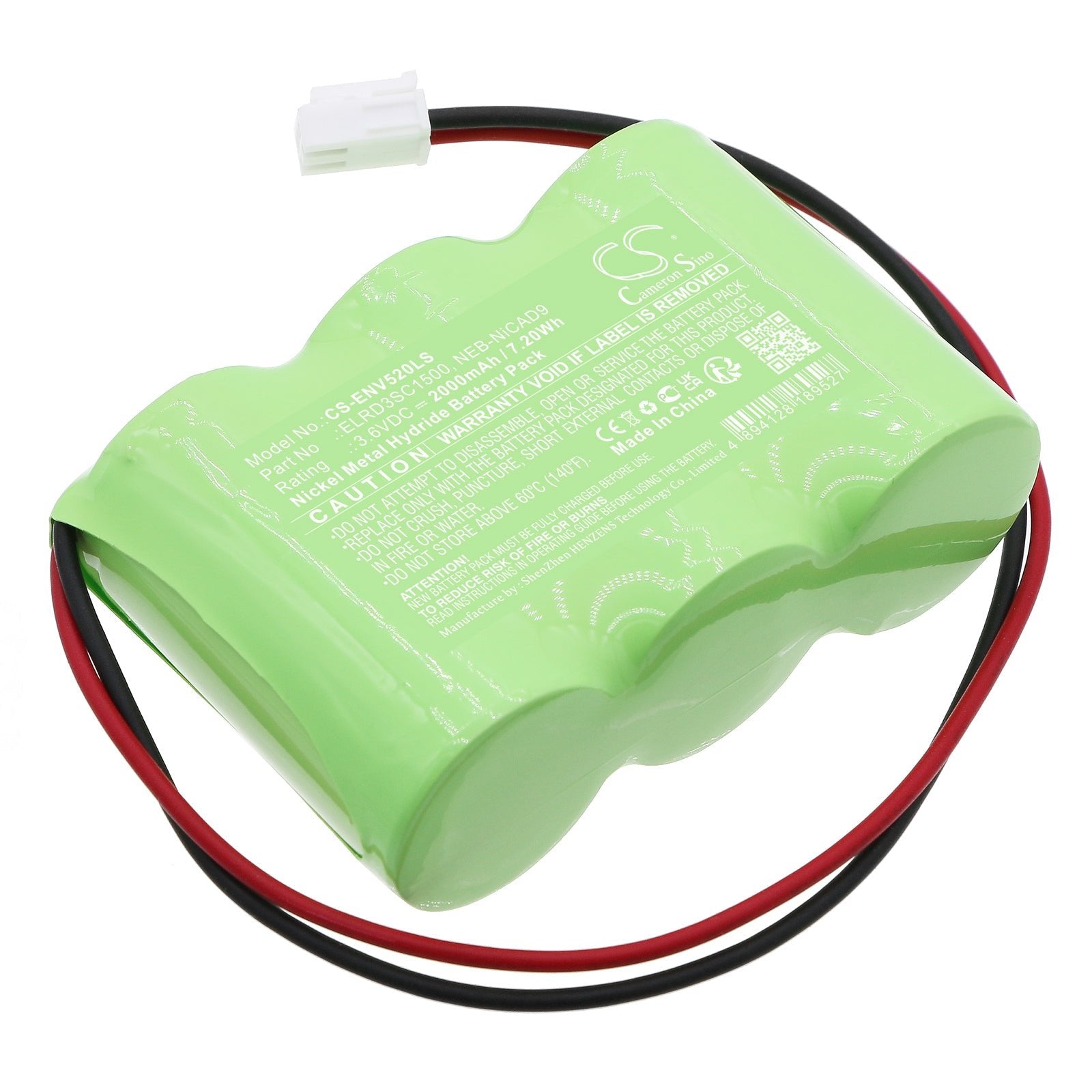 Ni-MH, Emergency Lighting Battery fits Elro Nv52, 3.6V, 2000mAh Emergency Lighting Cameron Sino Technology Limited