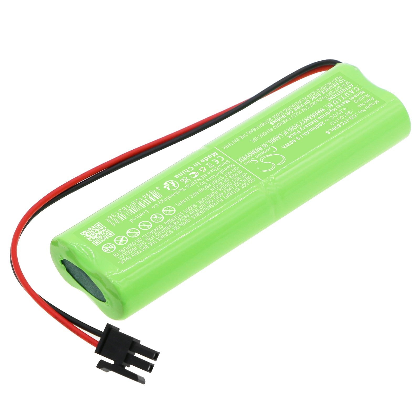 Ni-MH, Emergency Lighting Battery fits Inotec 890021, 4.8V, 2000mAh Emergency Lighting Cameron Sino Technology Limited