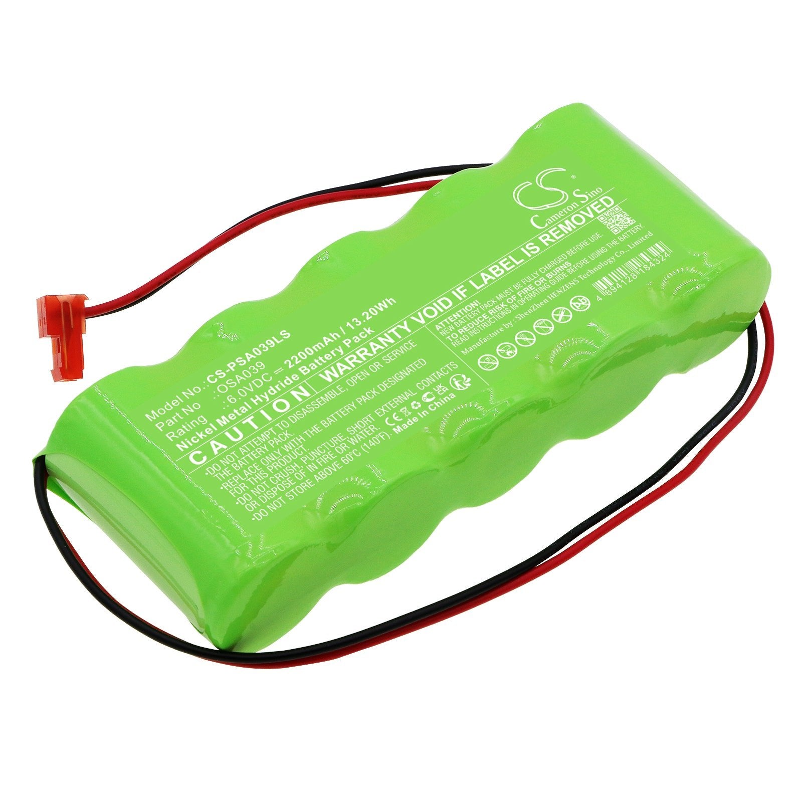 Ni-MH, Emergency Lighting Battery fits Powersonic A13146-10, 6.0V, 2200mAh Emergency Lighting Cameron Sino Technology Limited