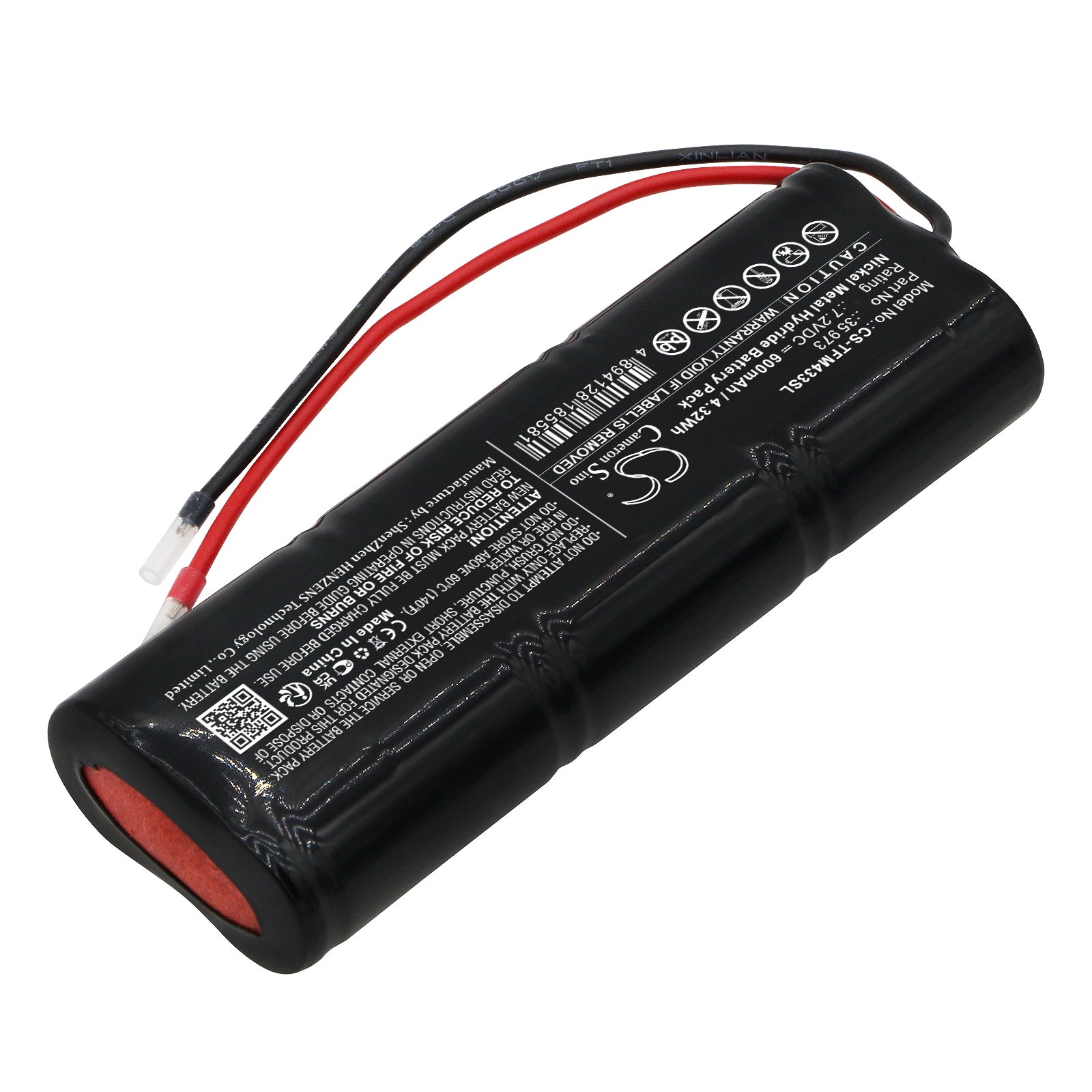 Ni-MH, Emergency Lighting Battery fits Telenot 35 973, 6/n-270aa, 7.2V, 600mAh Emergency Lighting Cameron Sino Technology Limited
