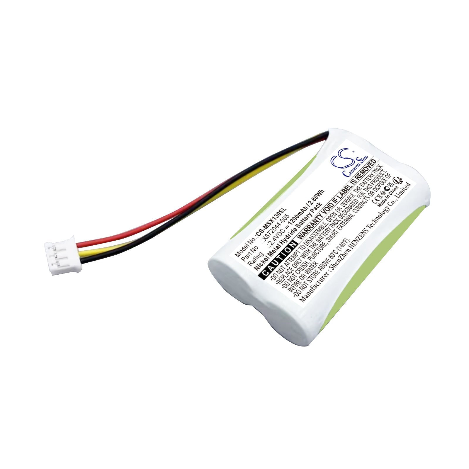 Ni-MH, Game Console Battery fits Microsoft Xbox X1, Xbox X1 Elite, 2.4V, 1200mAh CS-MSX130SL Game Console Cameron Sino Technology Limited