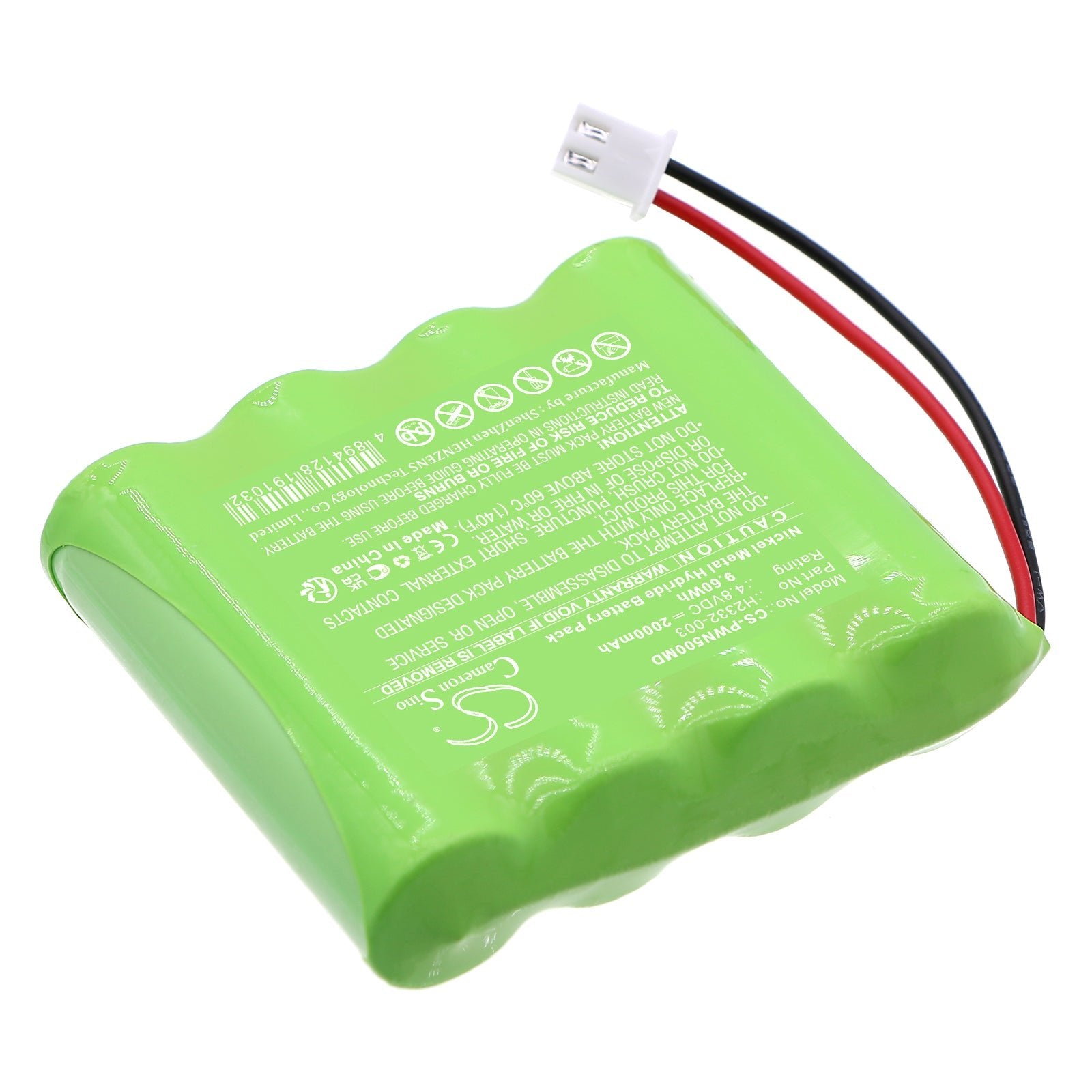 Ni-MH, Medical Battery fits Ade Pwn5, 4.8V, 2000mAh Medical Cameron Sino Technology Limited