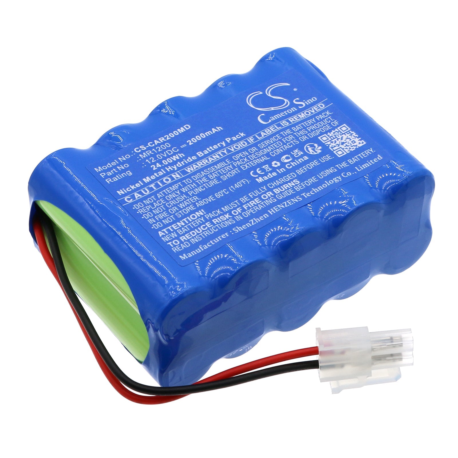 Ni-MH, Medical Battery fits Cardioline Ecg200l, Ecg200s, 12.0V, 2000mAh Medical Cameron Sino Technology Limited