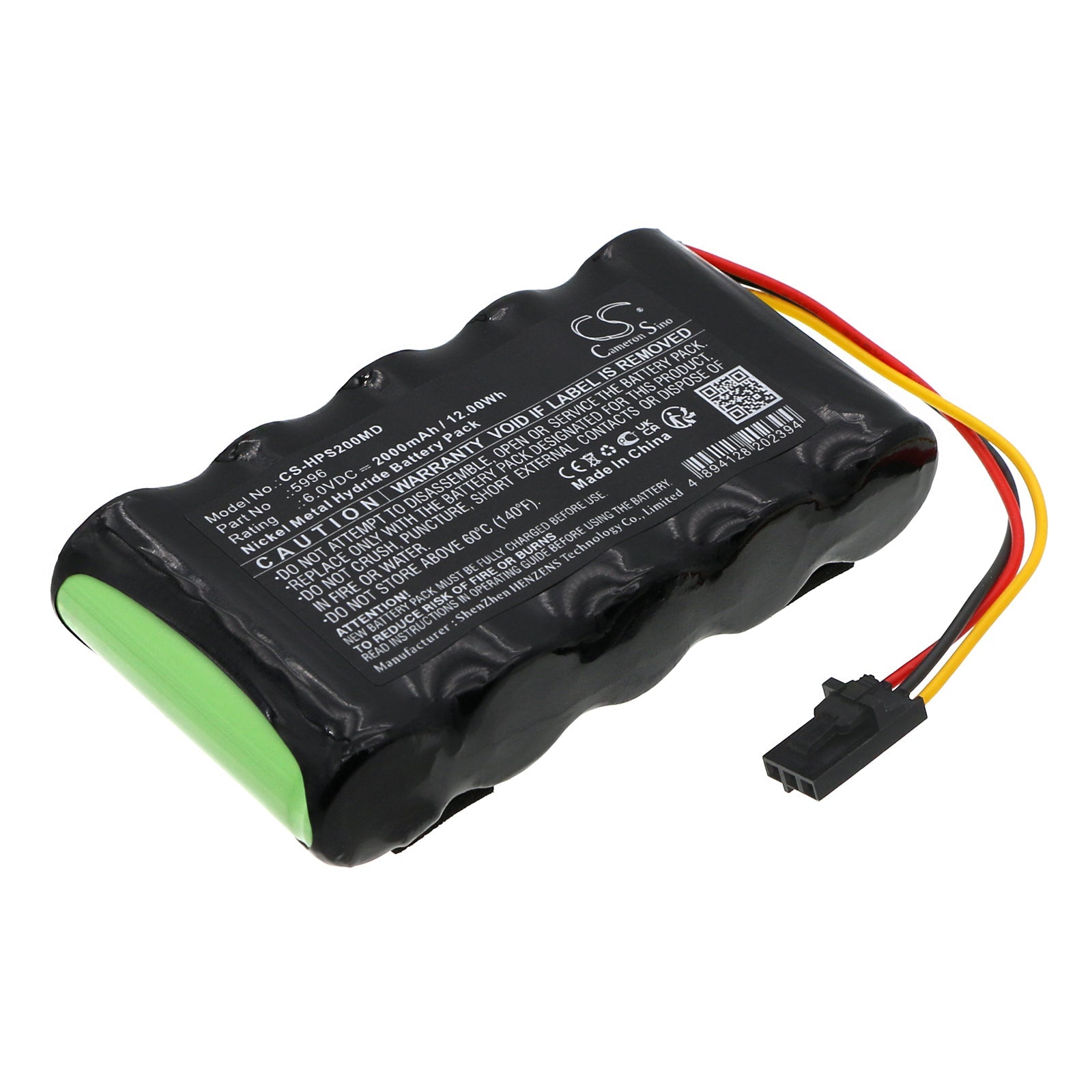 Ni-MH, Medical Battery fits Healthdyne Smart 2 Monitor, 6.0V, 2000mAh Medical Cameron Sino Technology Limited